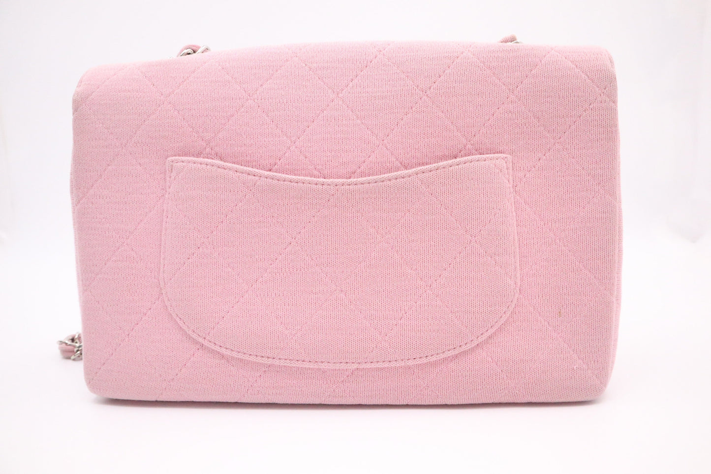 Chanel Flap Cotton Pink Canvas Handbag