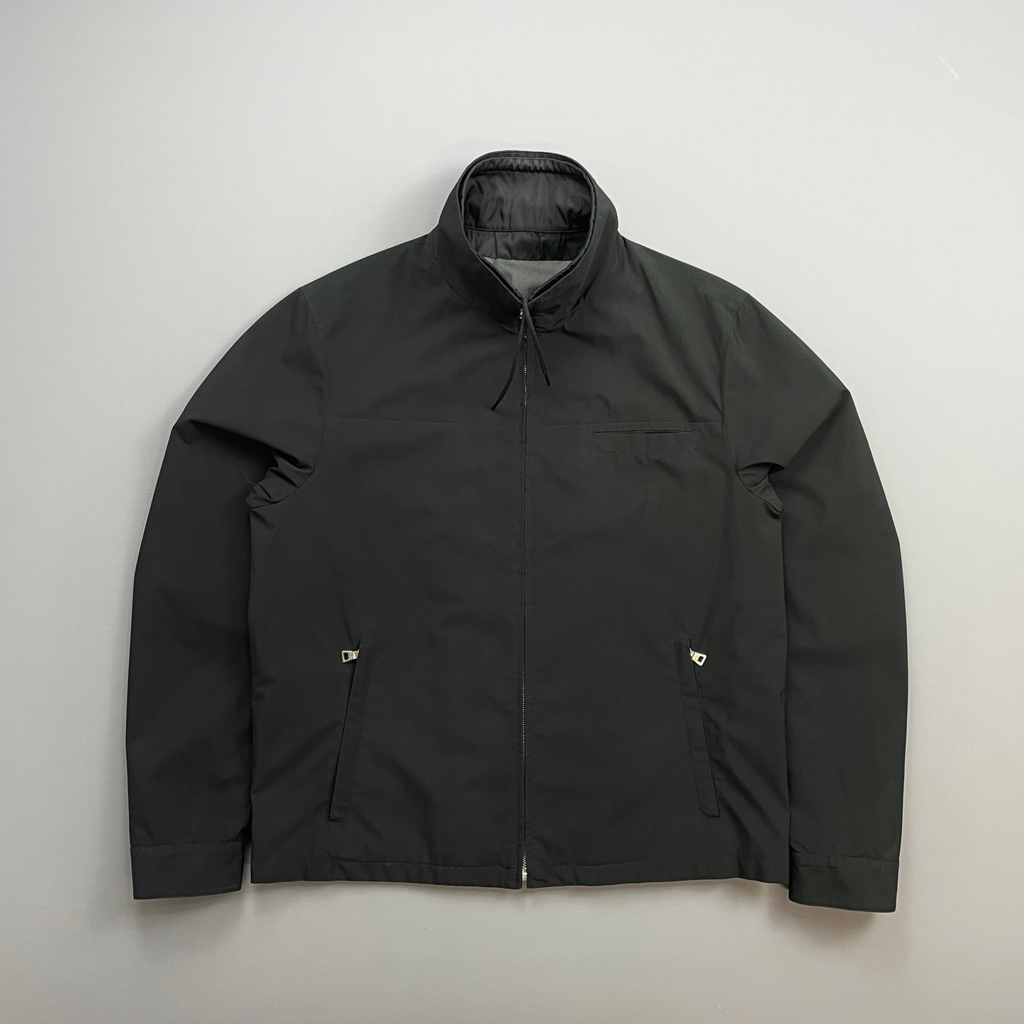 Prada Handbag Sport Windstopper Dual Layer Harrington Jacket Nylon Black