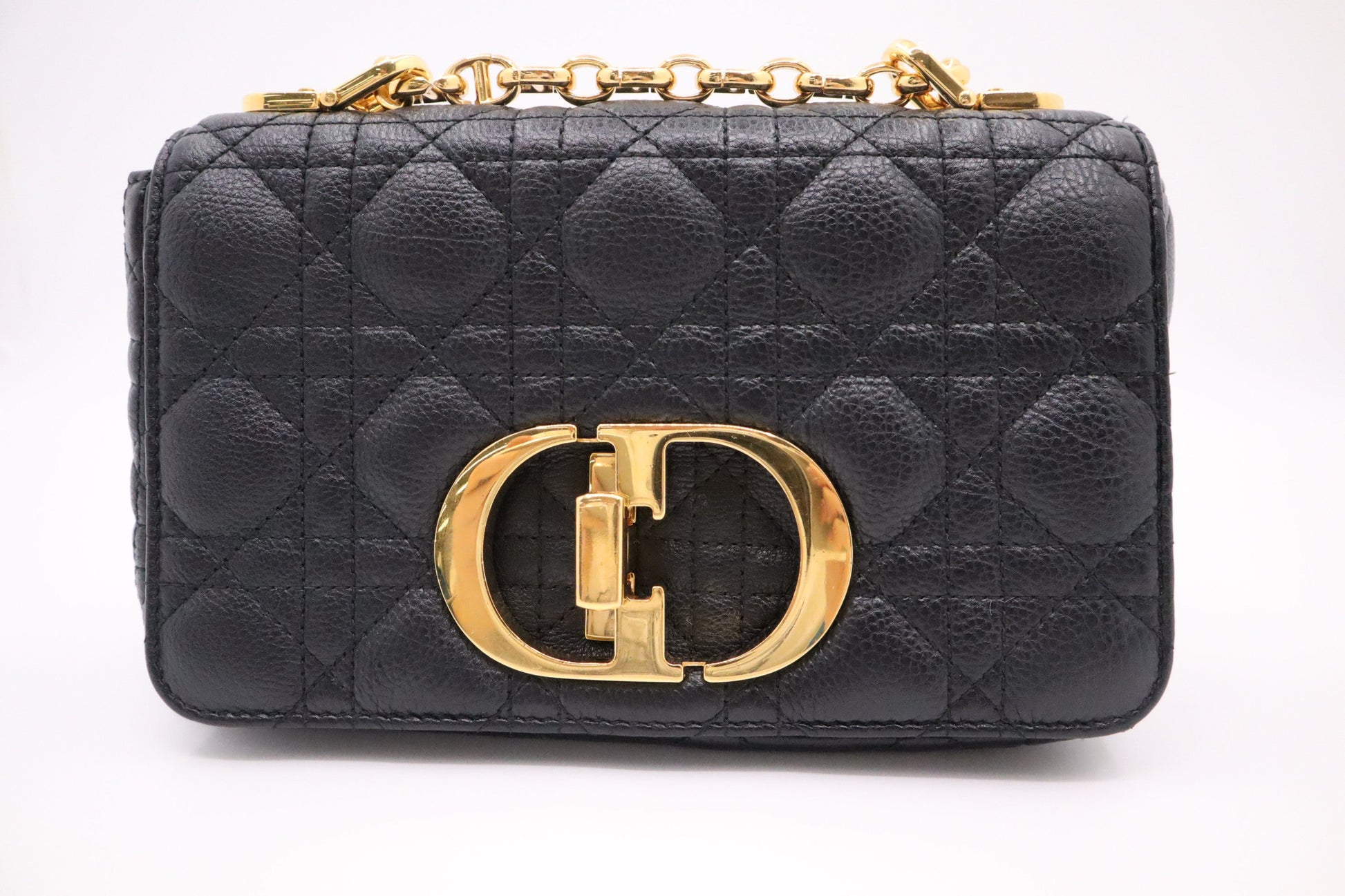 Dior Caro Crossbody In Cannage Handbag Leather Black Crossbody Bag