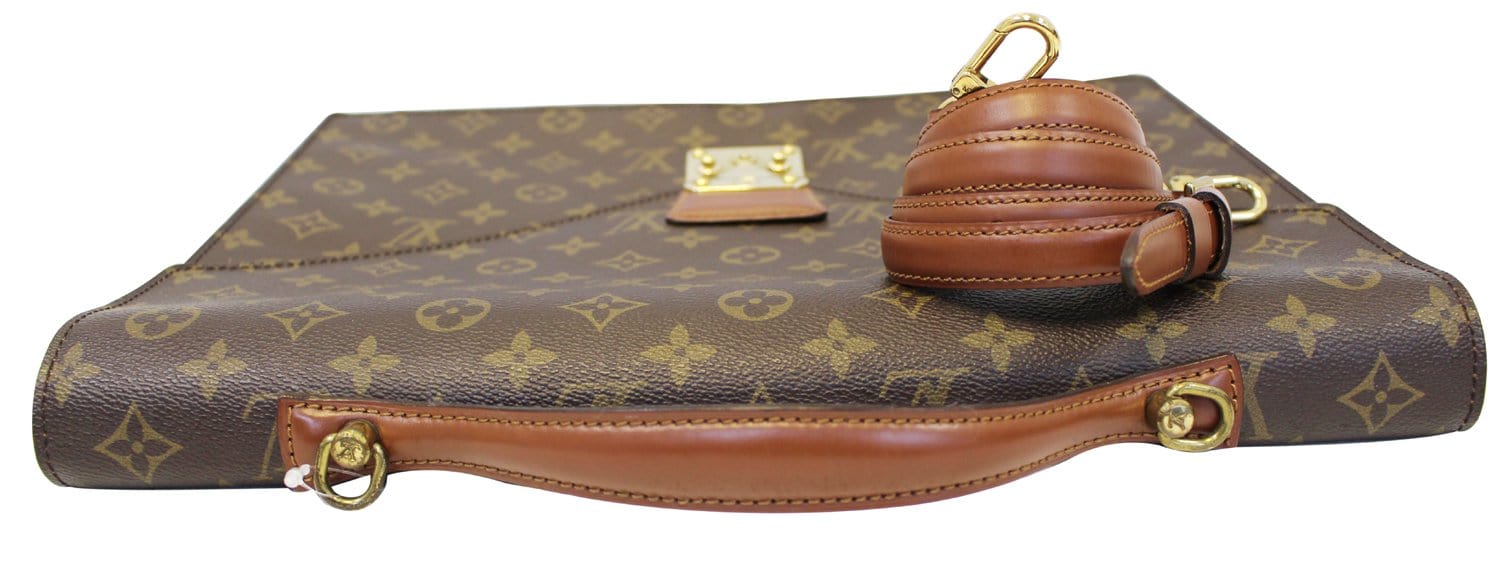 Louis Porte Documents Bandouliere Briefcase Shoulder Bag Monogram