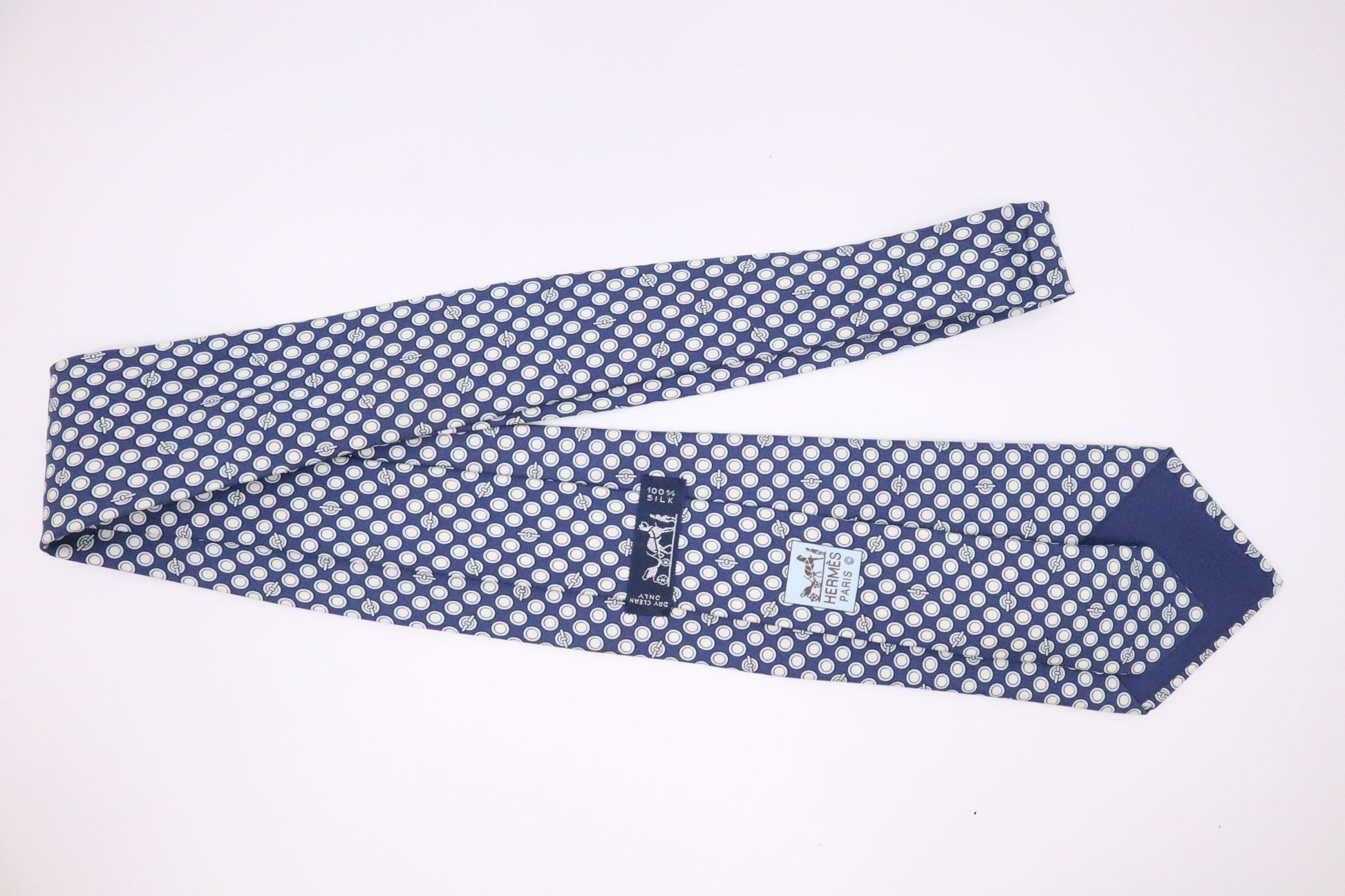 Hermes Tie In Silk Handbag Blue Travel Bag