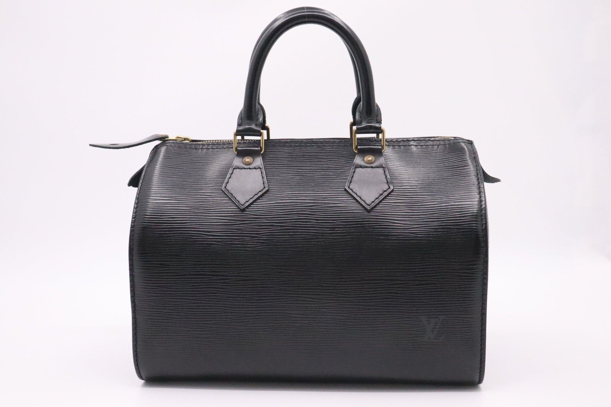 Louis Vuitton Speedy 25 Black Leather Epi Handbag