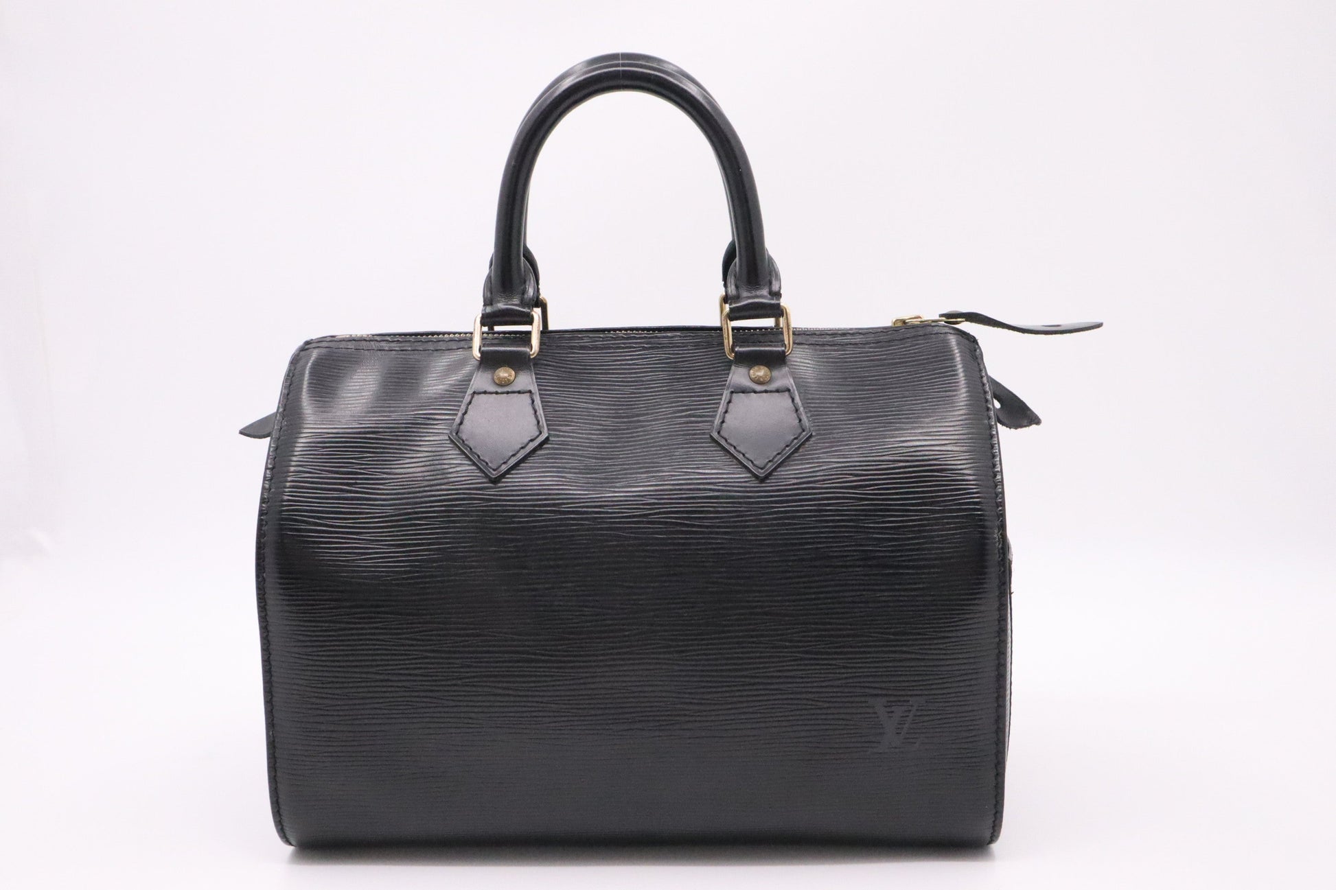 Louis Vuitton Speedy 25 Black Leather Epi Handbag