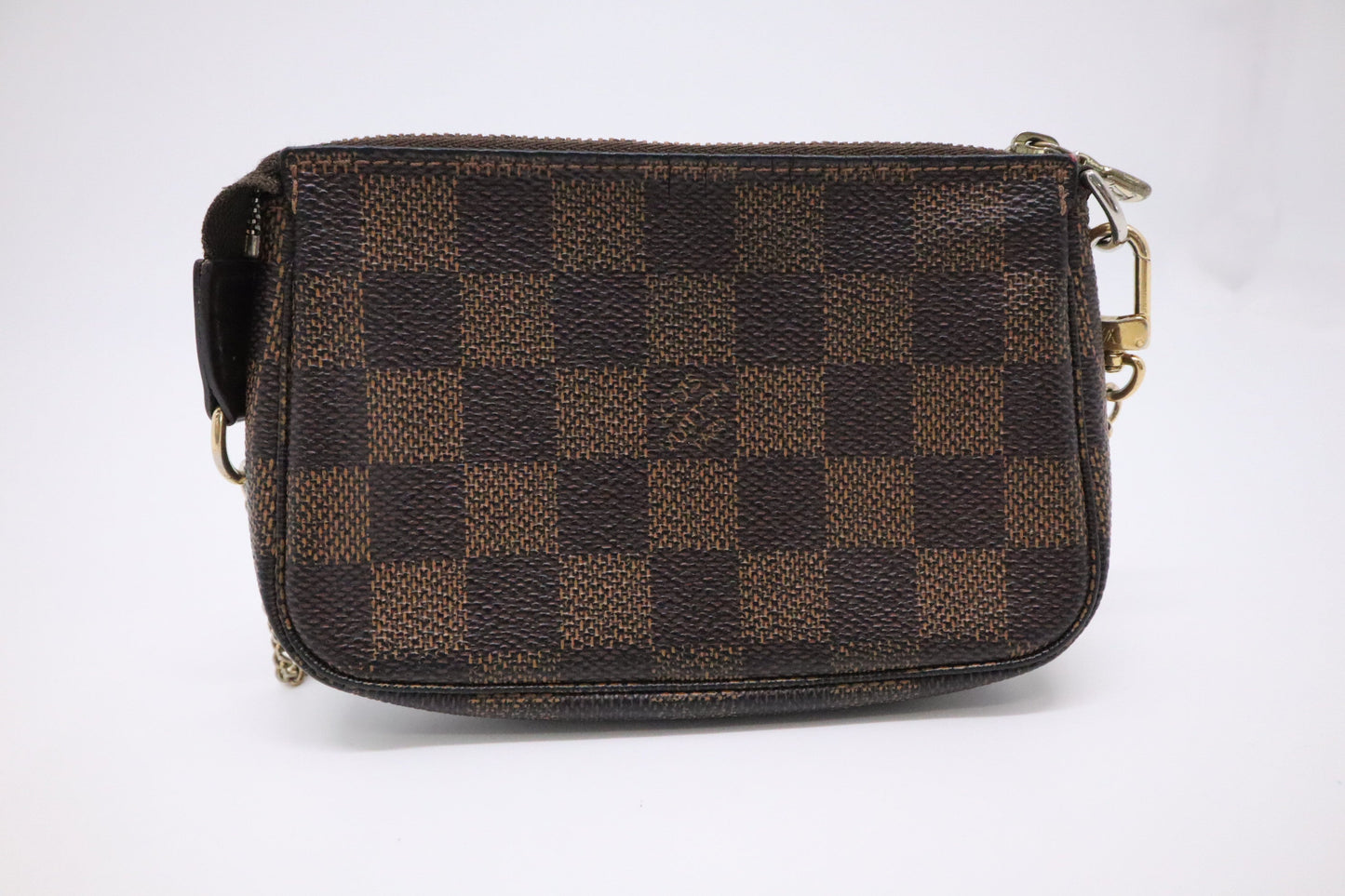 Louis Vuitton Pochette Accessoires Ebene Damier Canvas Clutch Bag Ebene Canvas
