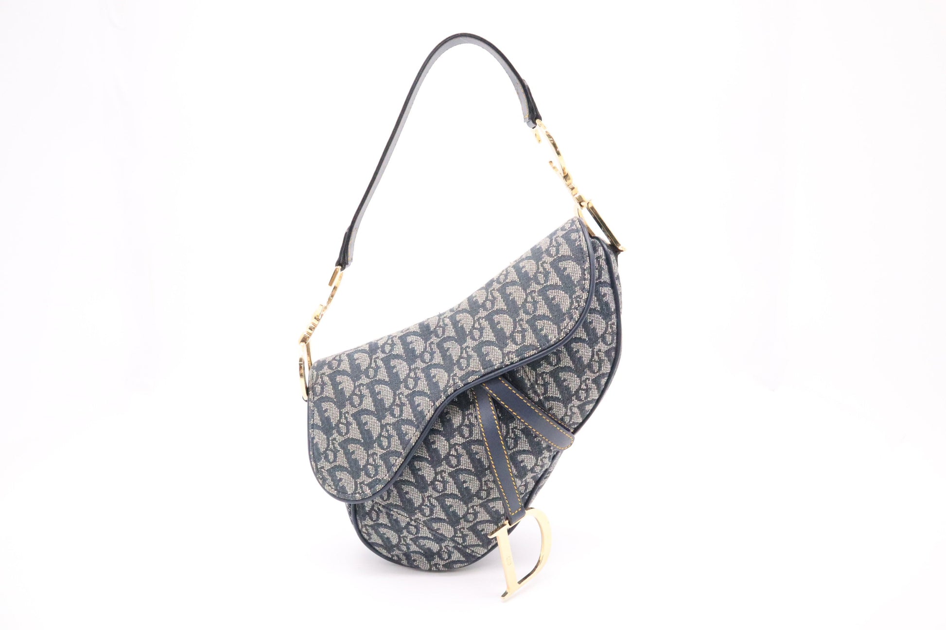 Dior Saddle In Oblique Jacquard Handbag Blue Travel Bag