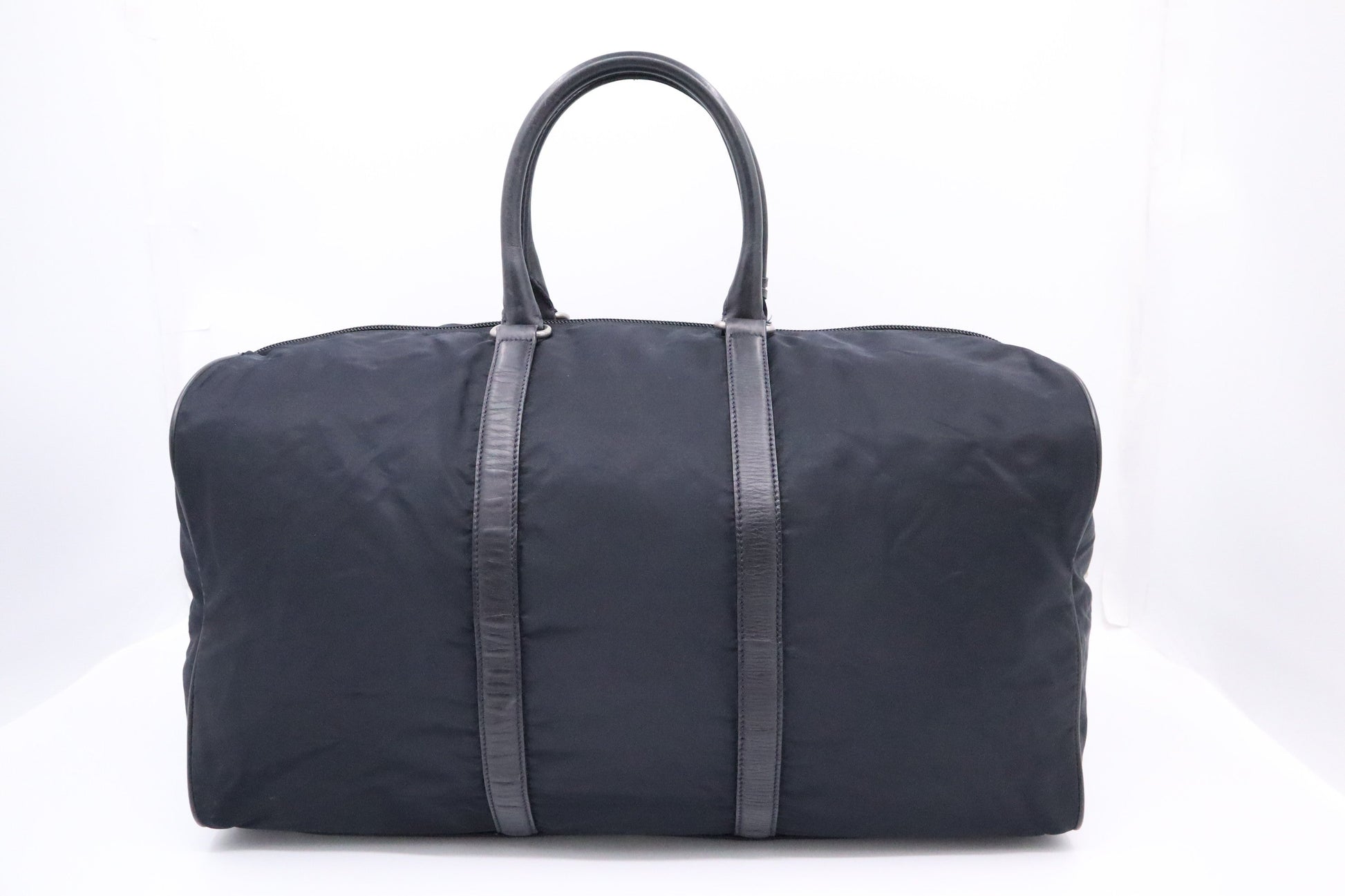 Prada Duffle Bag In Navy Canvas Nylon Travel Bag