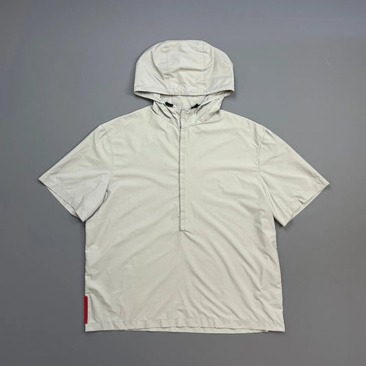 Prada Handbag Sport Grey Hooded Pullover Shirt Outerlayer Nylon Gray