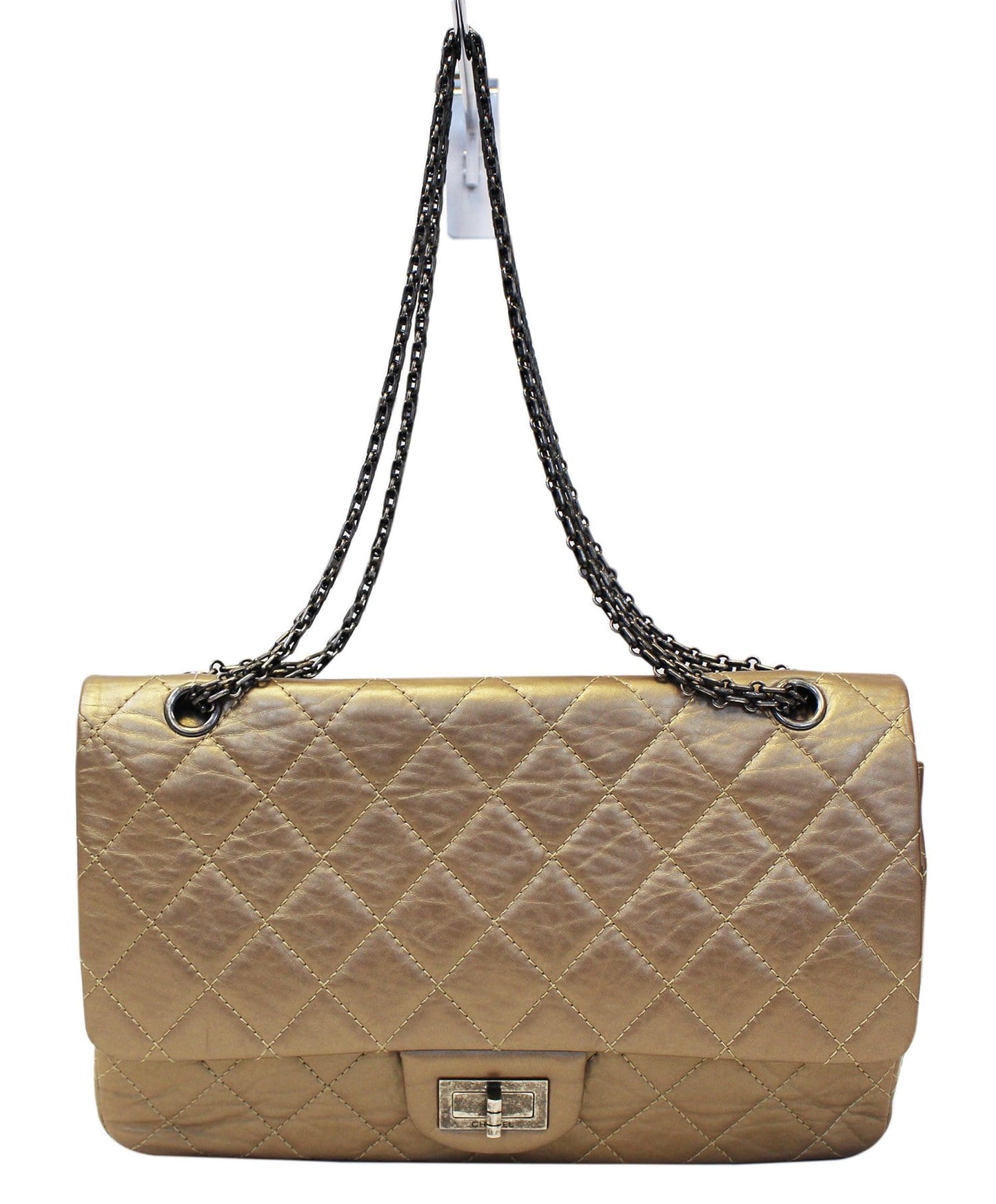 Chanel Bronze Reissue Classic Bag Leather Quilted Shoulder Bag