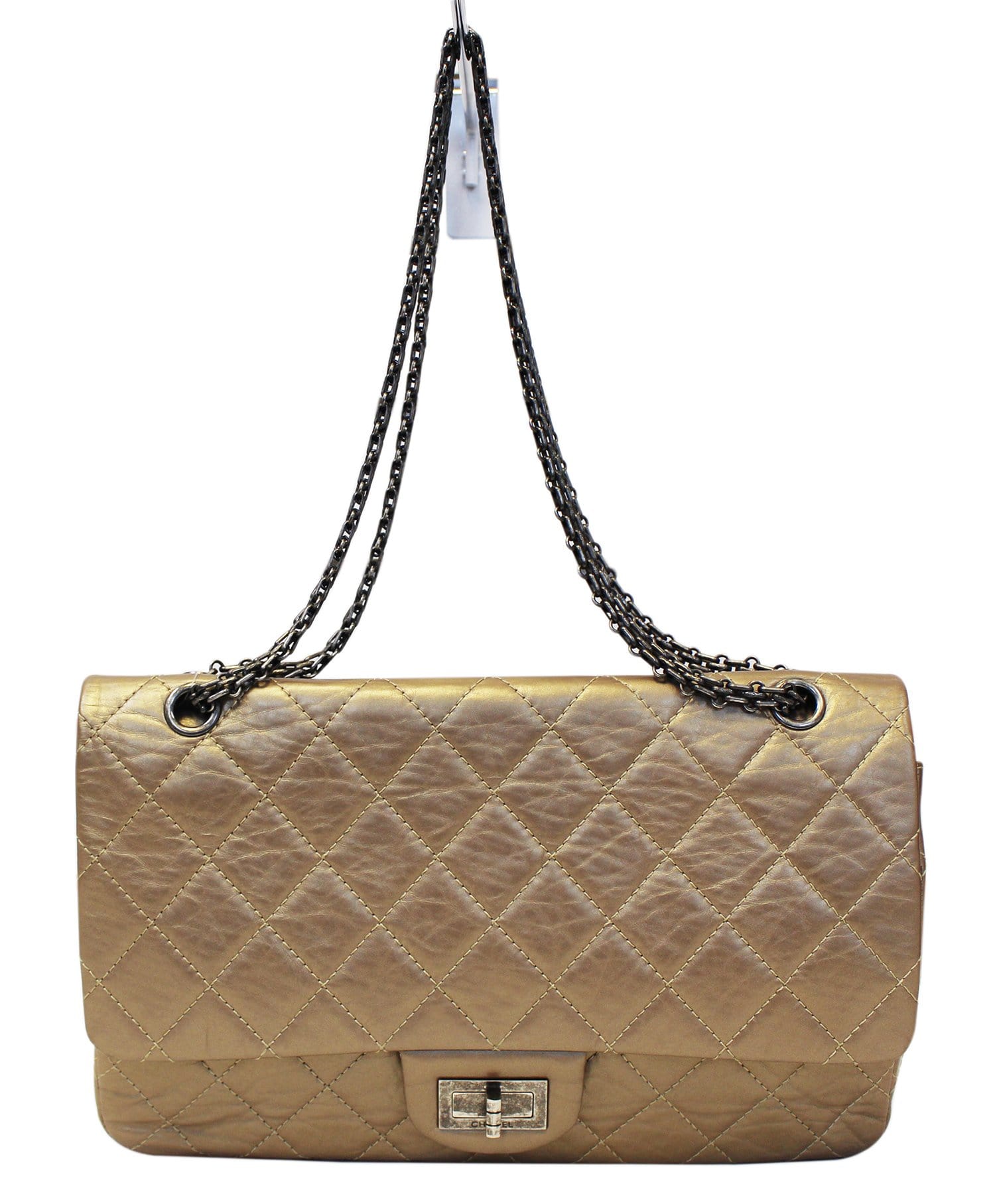 Chanel Bronze Reissue Classic Bag Leather Quilted Shoulder Bag