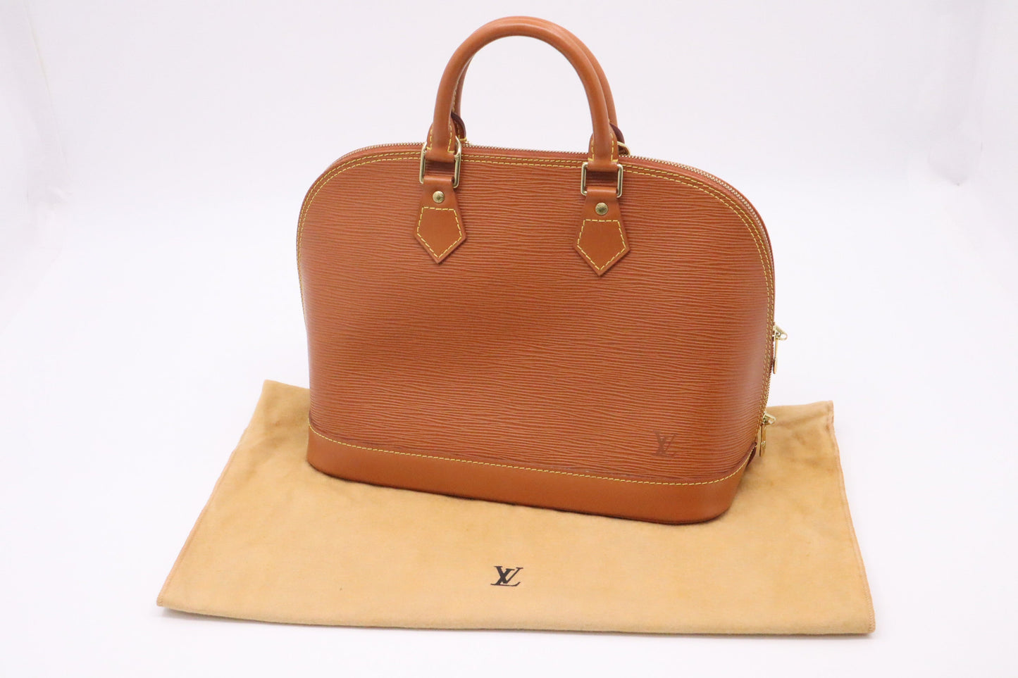 Louis Vuitton Alma PM Mandarin Epi Leather Handbag Epi Leather