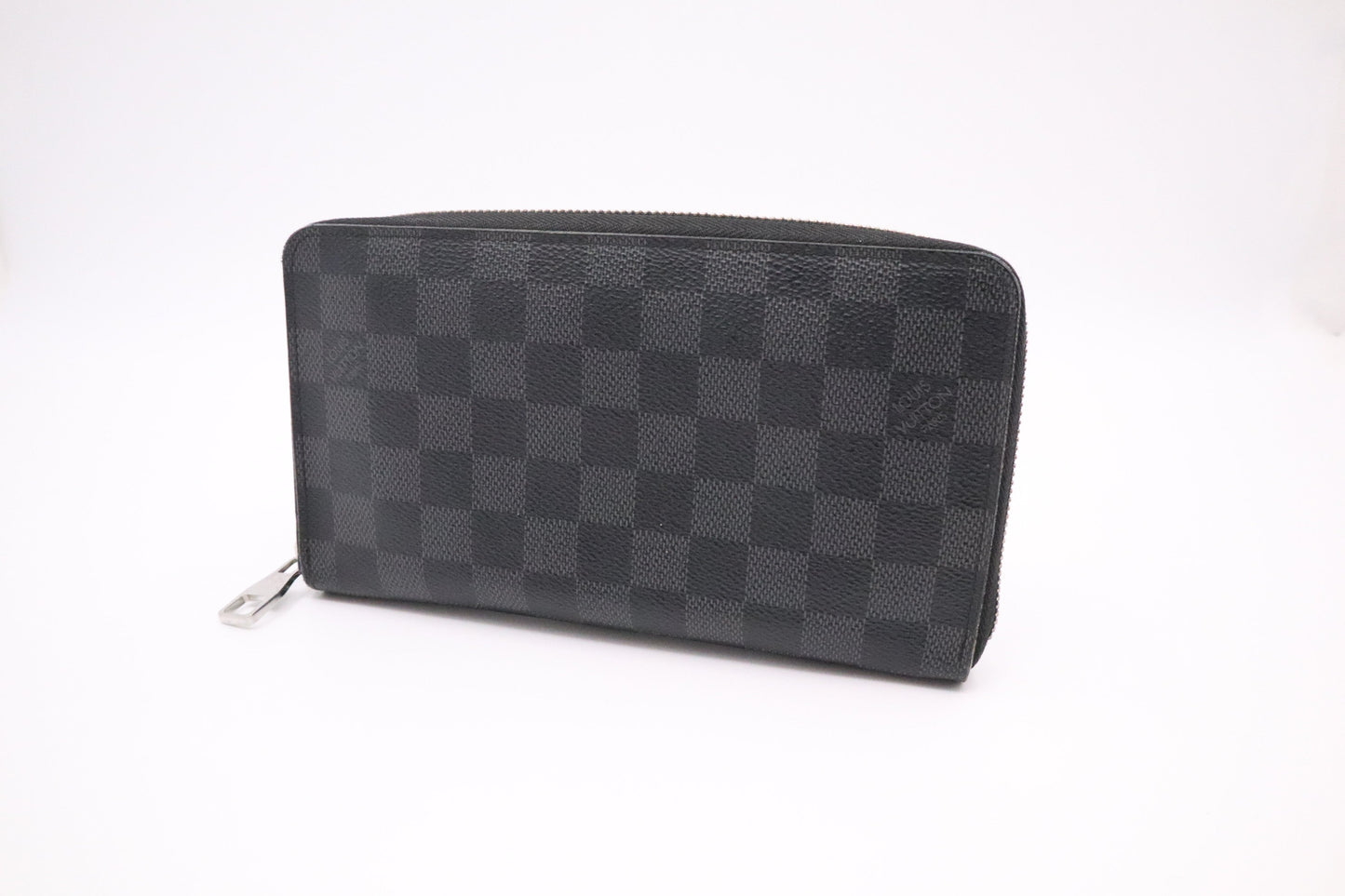 Louis Vuitton Zippy Organizer Graphite Damier Canvas Handbag