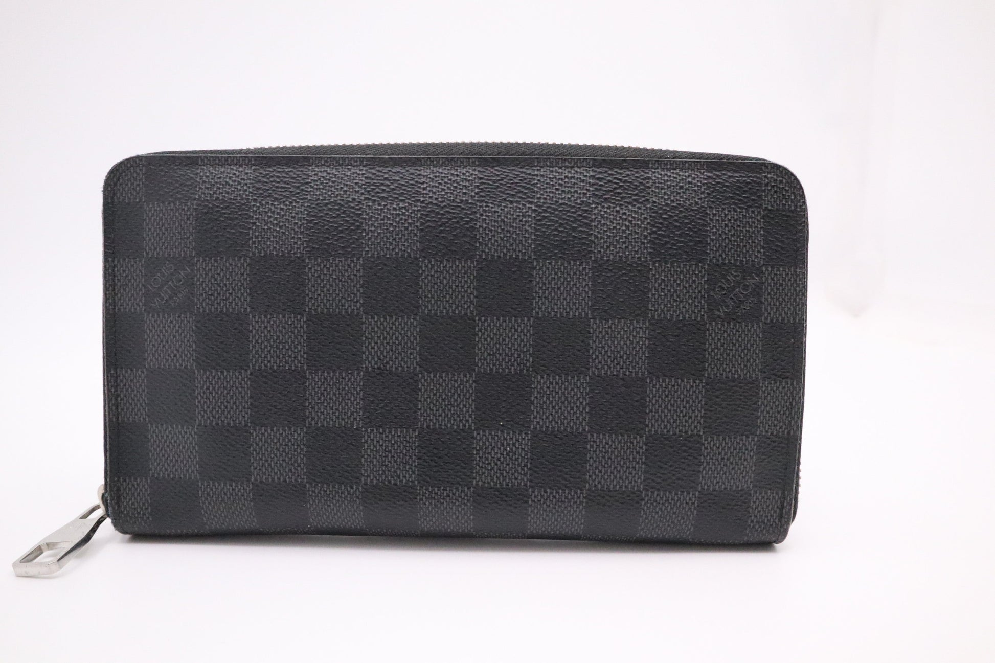 Louis Vuitton Zippy Organizer Graphite Damier Canvas Handbag