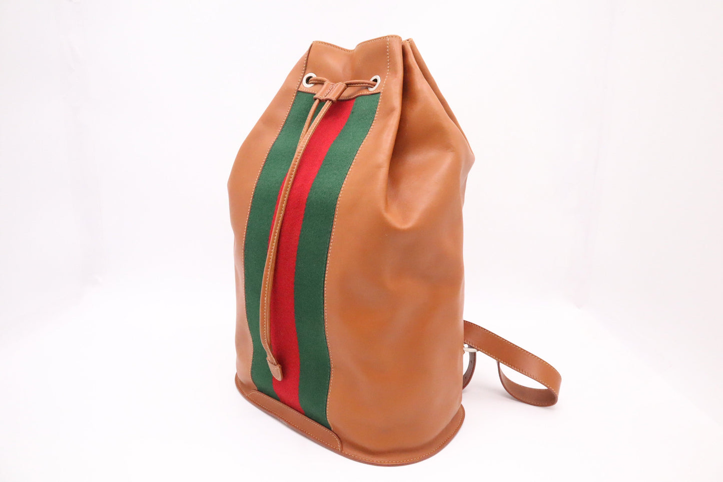 Gucci Backpack Leather Brown Bucket Bag