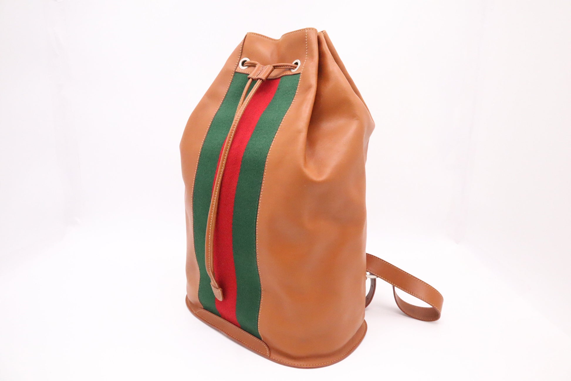 Gucci Backpack Leather Brown Bucket Bag