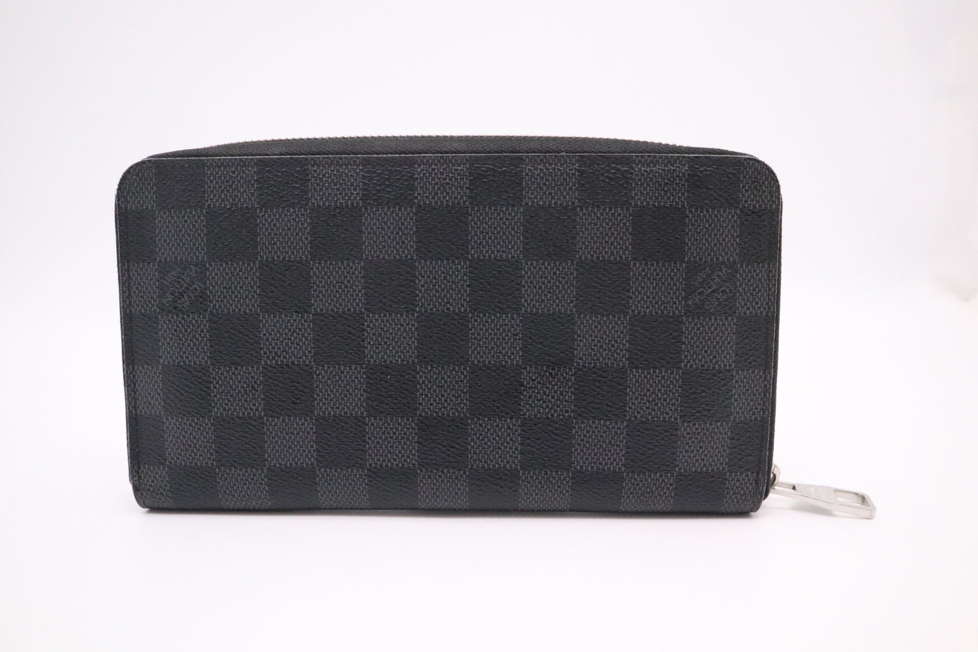 Louis Vuitton Zippy Organizer Graphite Damier Canvas Handbag