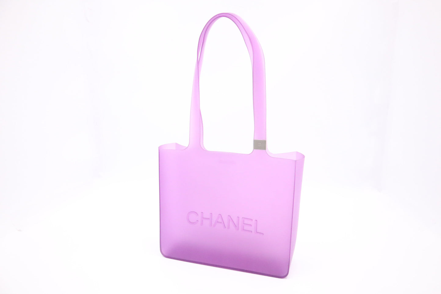 Chanel Purple Rubber Small Tote Bag