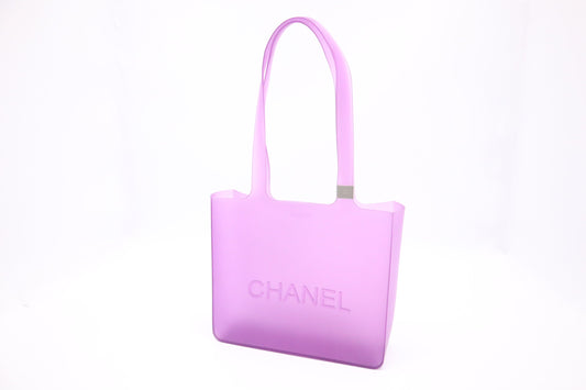 Chanel Purple Rubber Small Tote Bag