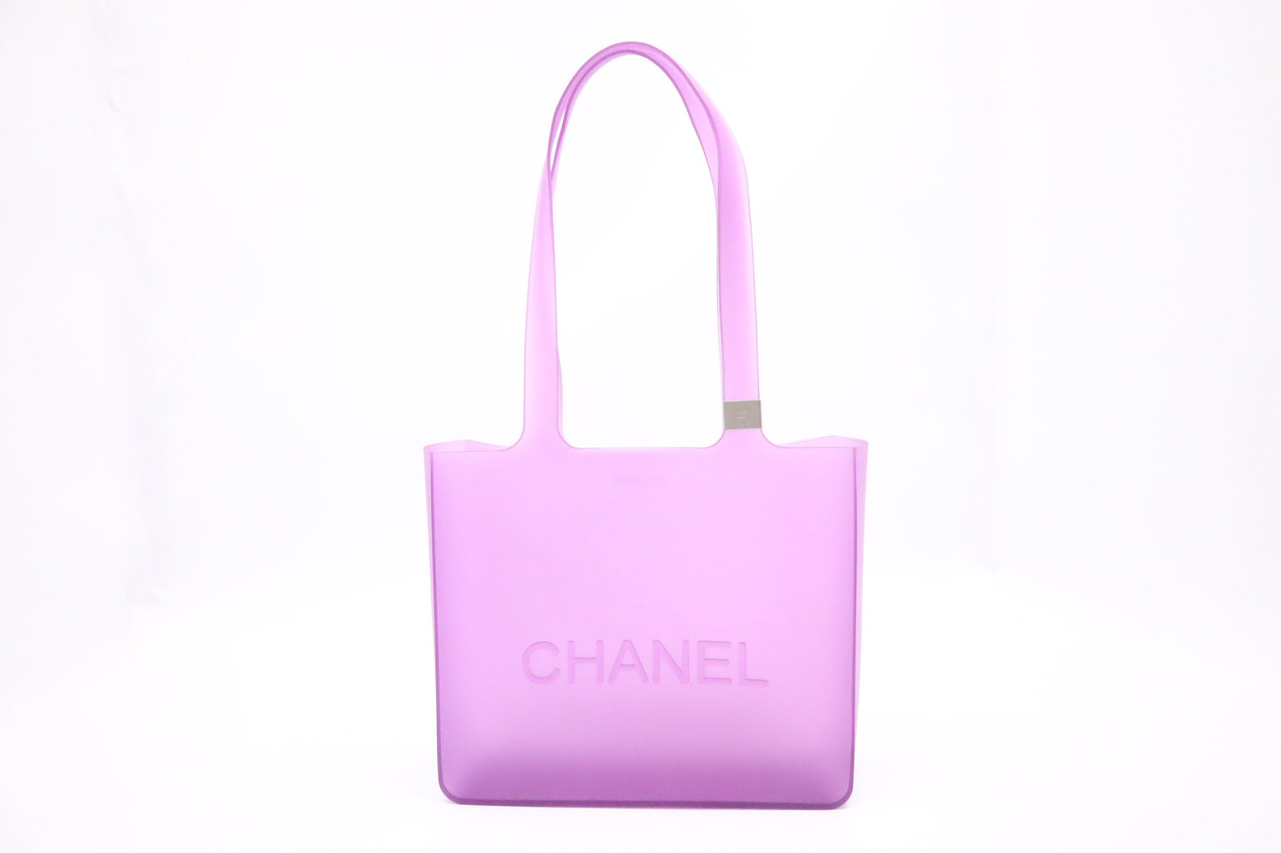 Chanel Purple Rubber Small Tote Bag