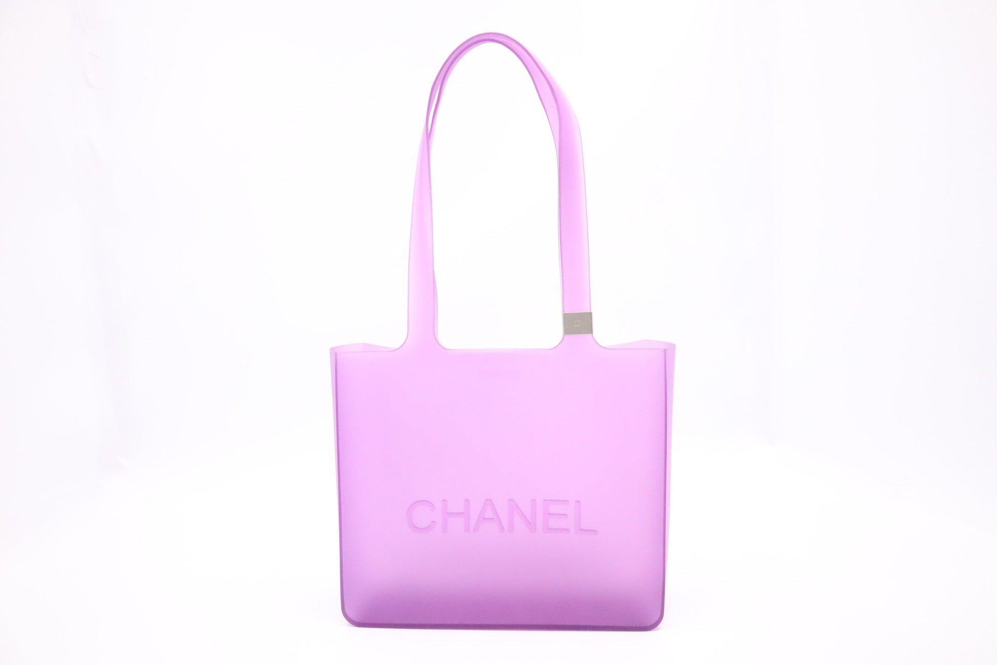 Chanel Purple Rubber Small Tote Bag