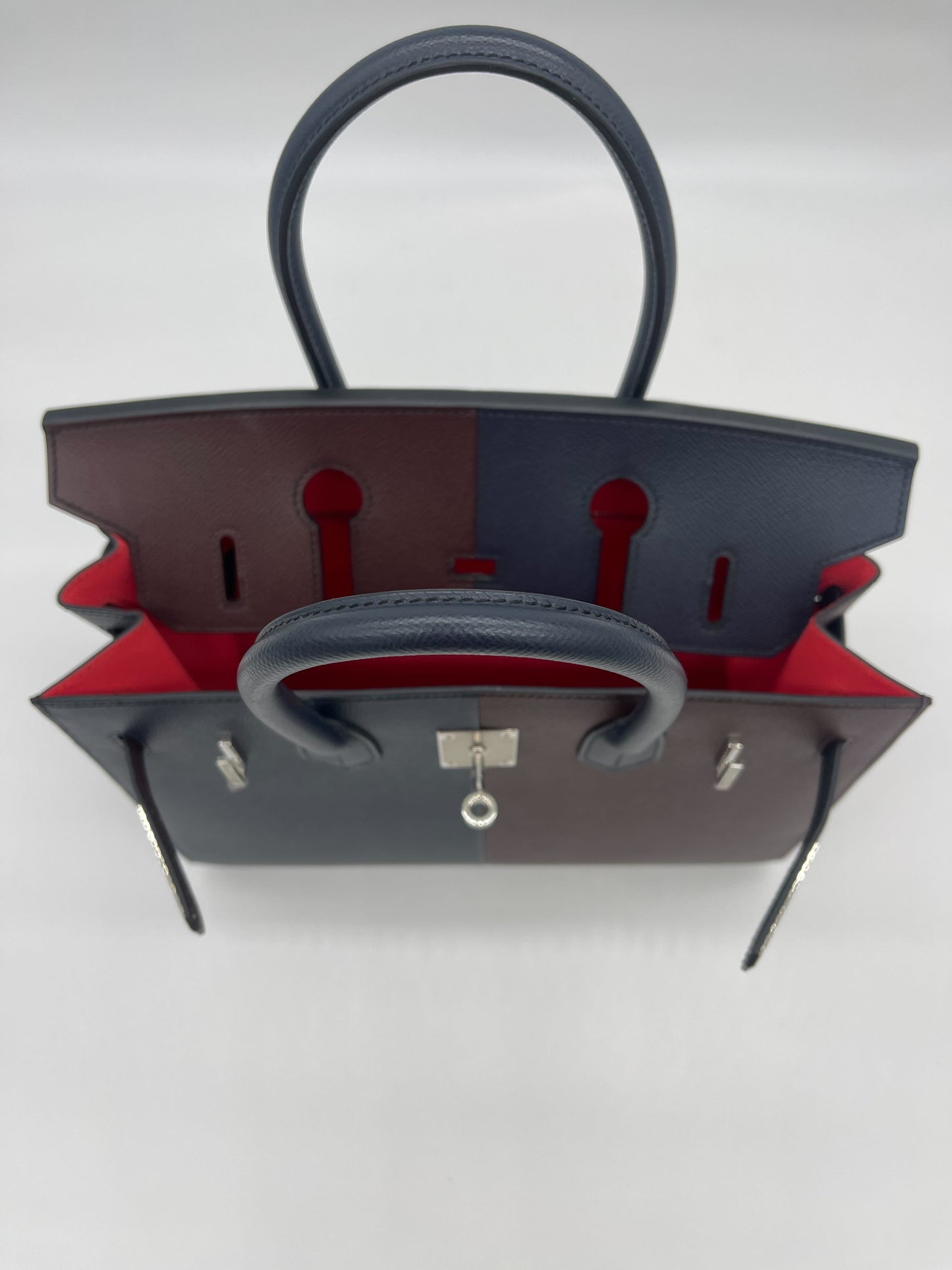 Gucci Hermes Birkin Cas Ue Rouge Sellier Bleu Indigo Travel Bag