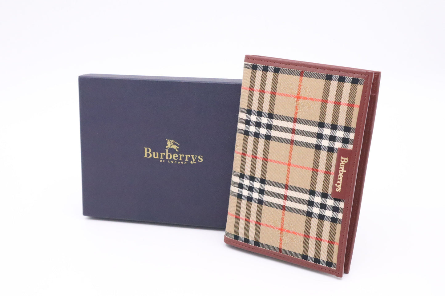 Burberry Agenda In Checked Handbag Canvas Brown Travel Bag