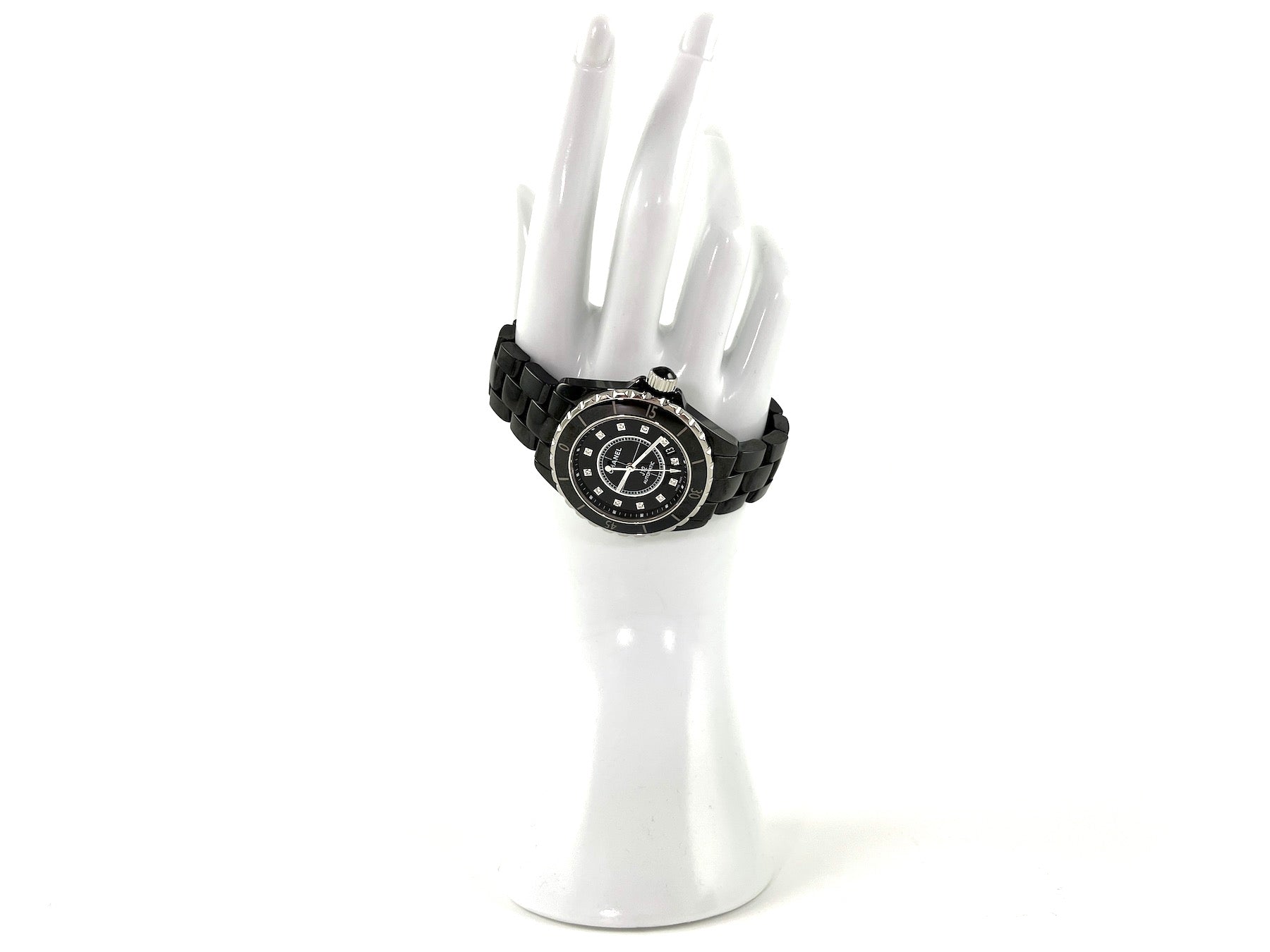 Chanel J12 38MM Black Ceramic Diamond Automatic Watch Handbag