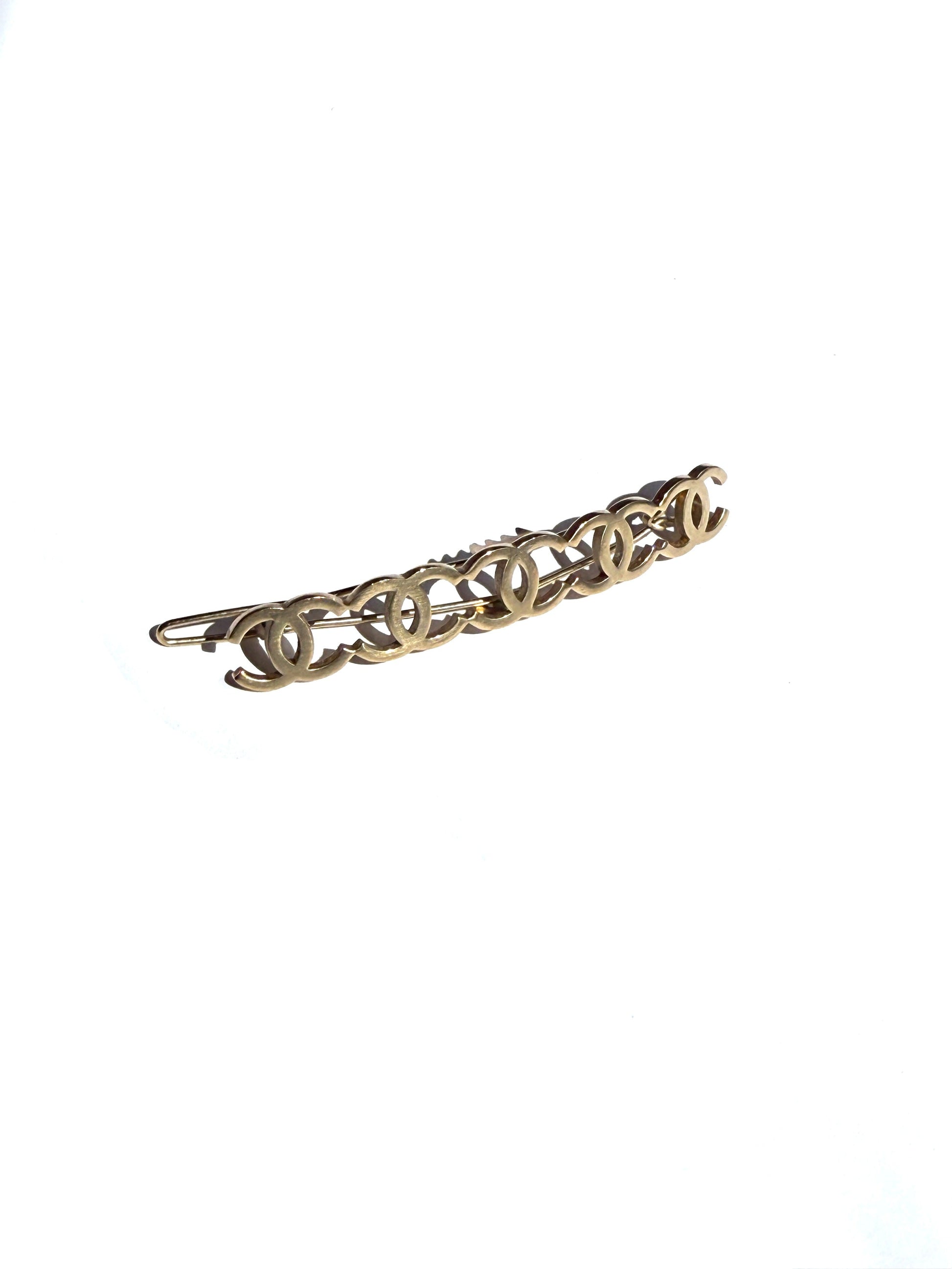 Chanel CC Logo Gold Tone Hair Clip Handbag