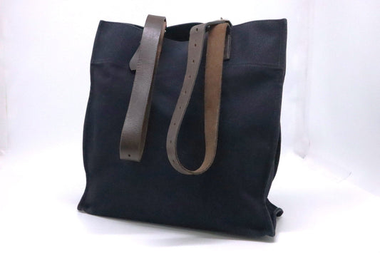 Hermes Etriviere Tote In Navy Handbag Canvas Blue Tote Bag
