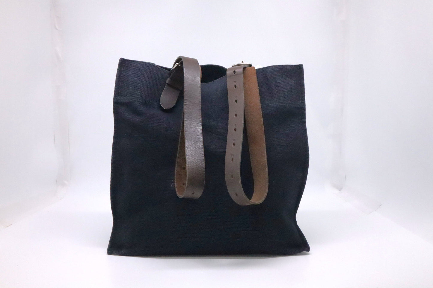 Hermes Etriviere Tote In Navy Handbag Canvas Blue Tote Bag