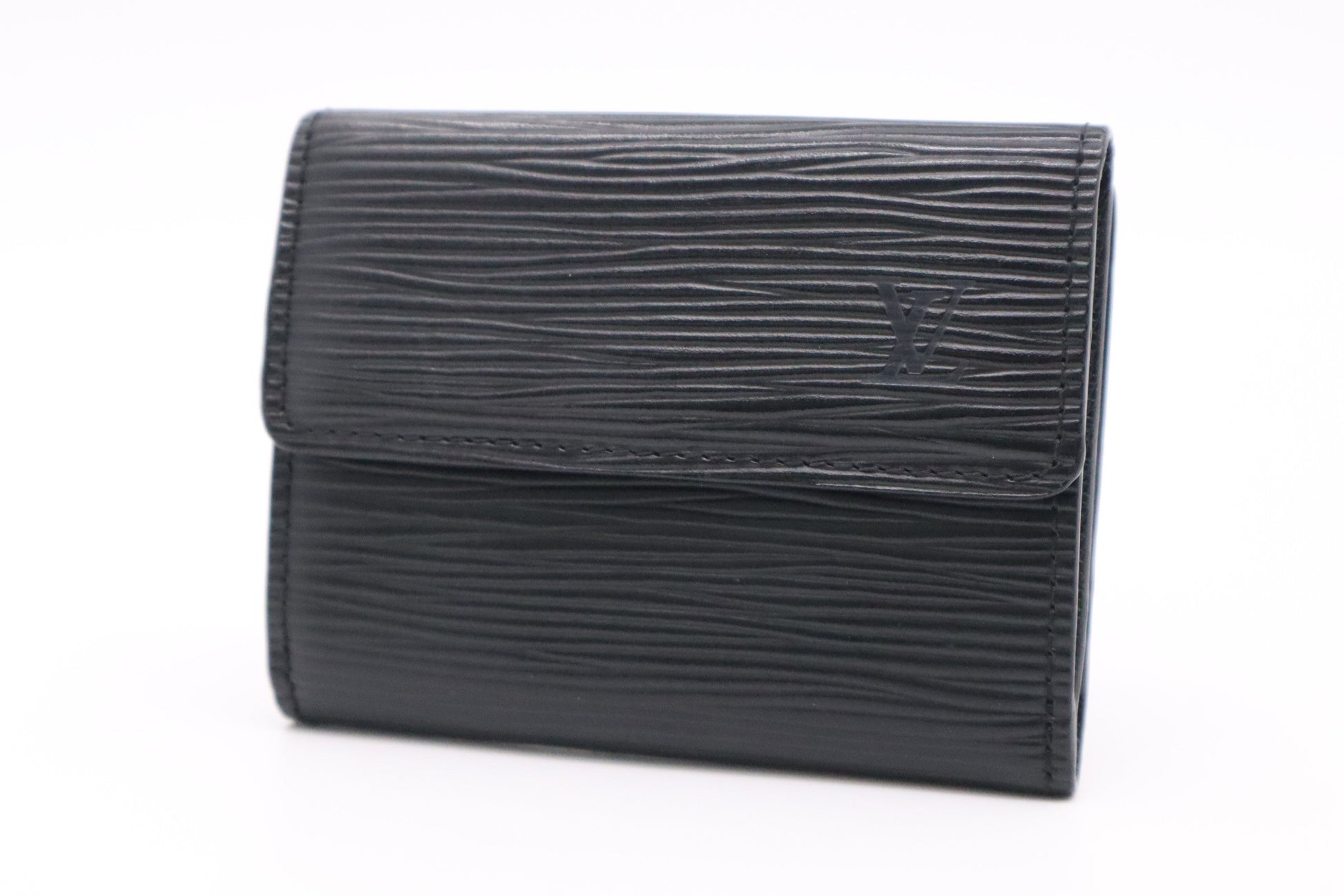 Louis Vuitton Ludlow Compact Epi Leather Black Wallet Case