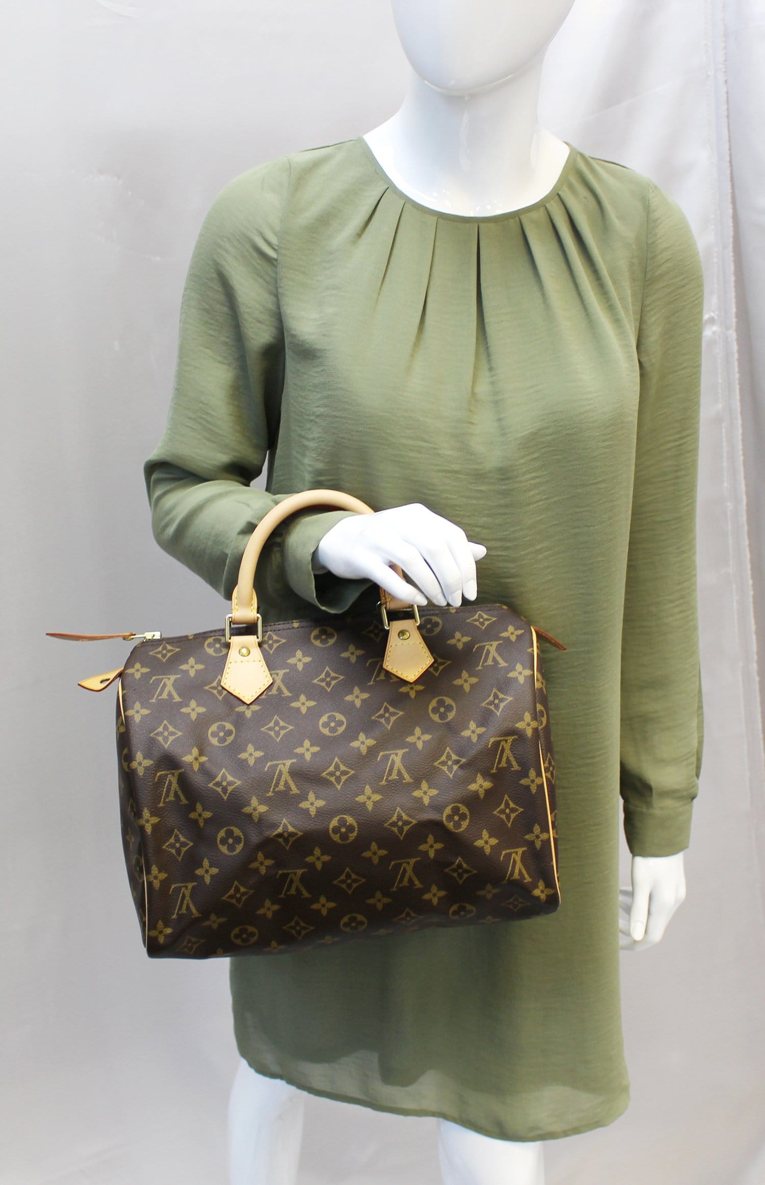 Louis Satchel Bag Speedy Canvas Monogram Travel Bag Brown Tt2010
