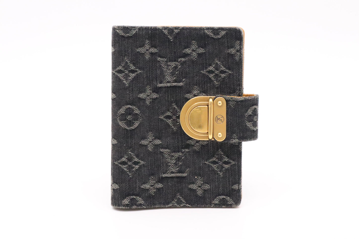 Louis Vuitton Agenda PM Denim Monogram Canvas Black Handbag