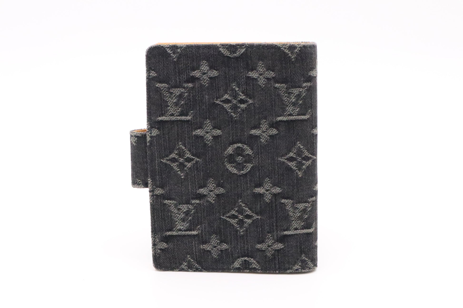 Louis Vuitton Agenda PM Denim Monogram Canvas Black Handbag