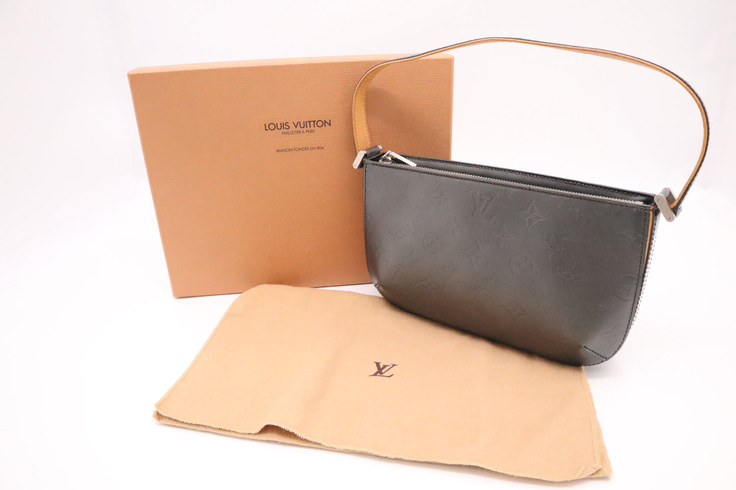 Louis Vuitton Fowler Dark Leather Handbag