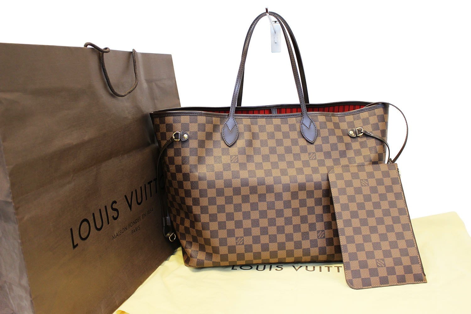 Louis Bag Damier Ebene Neverfull Gm Tote Brown Shoulder Bag