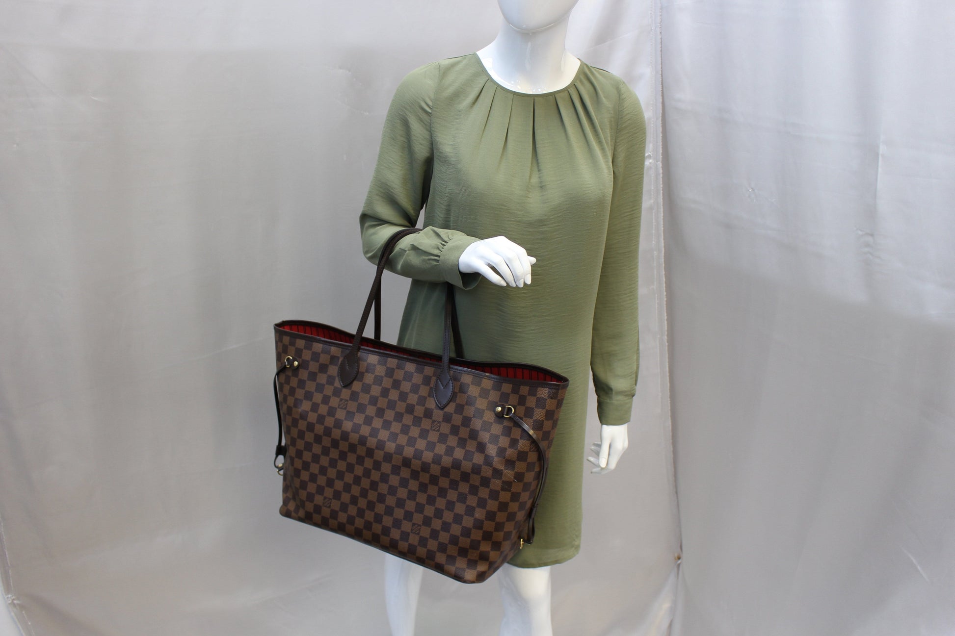 Louis Bag Damier Ebene Neverfull Gm Tote Brown Shoulder Bag