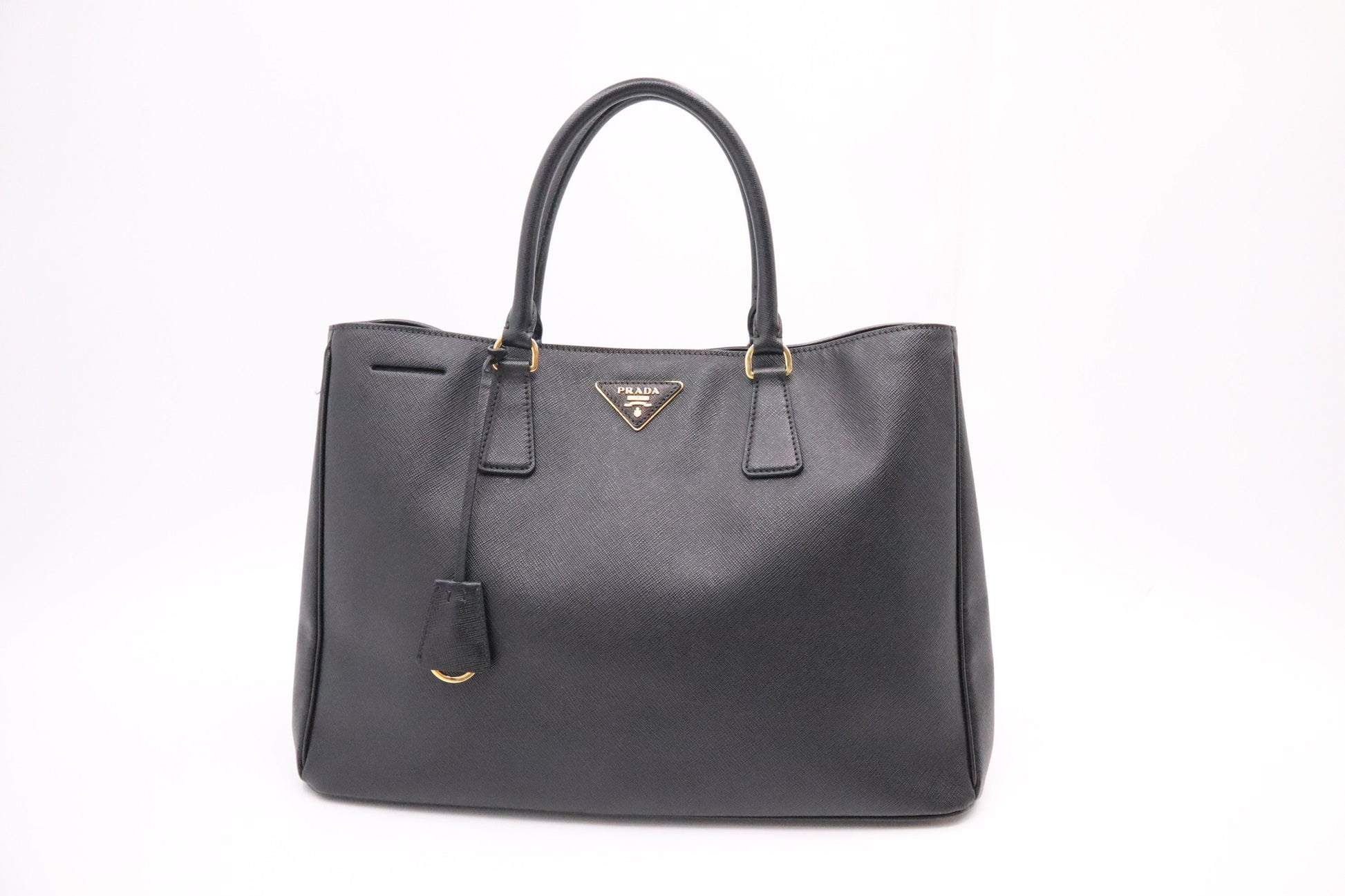 Prada Galleria In Saffiano Handbag Leather Black Travel Bag 4