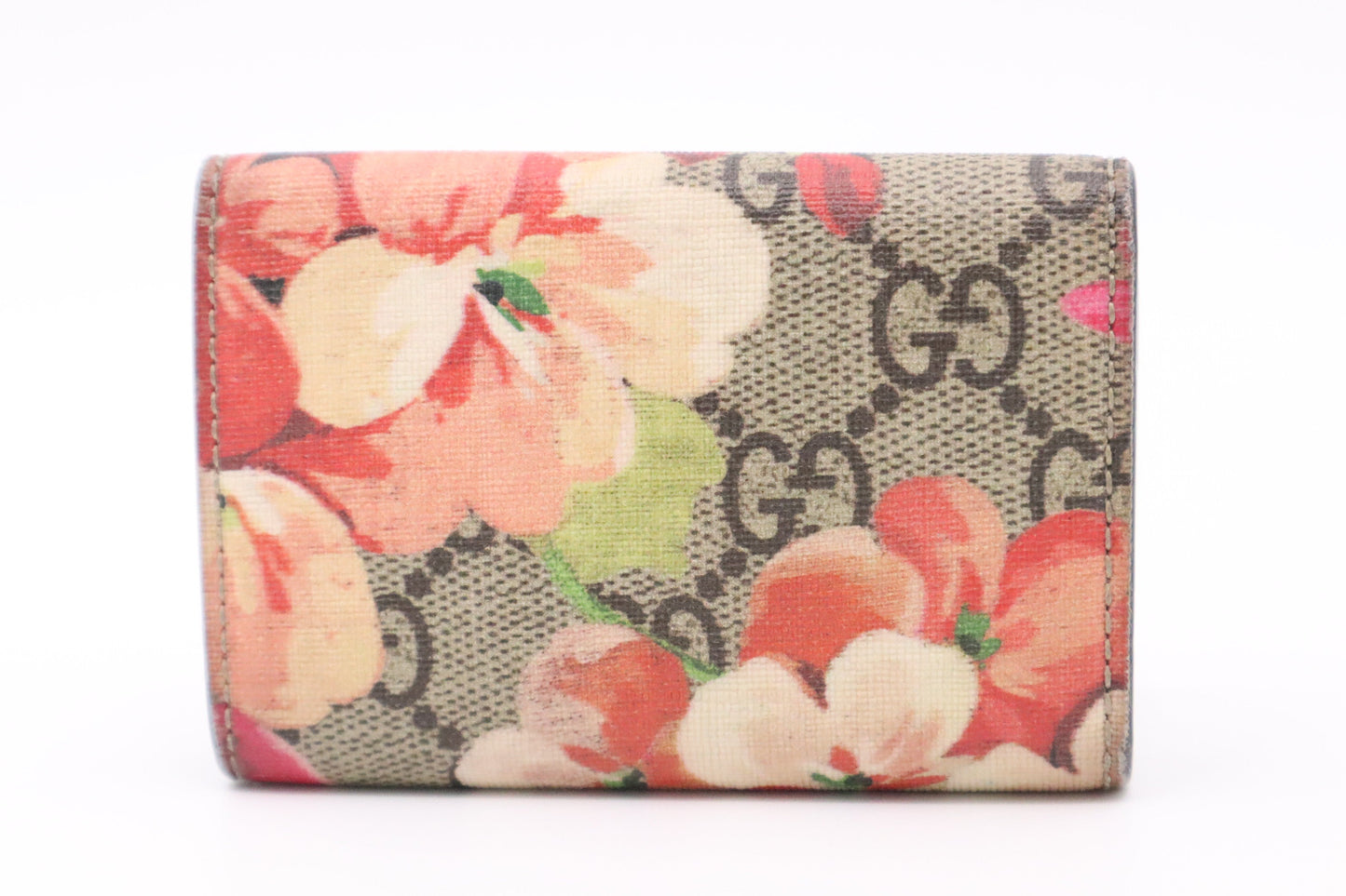 Gucci Key Case In Blooms Handbag Canvas Pink Travel Bag