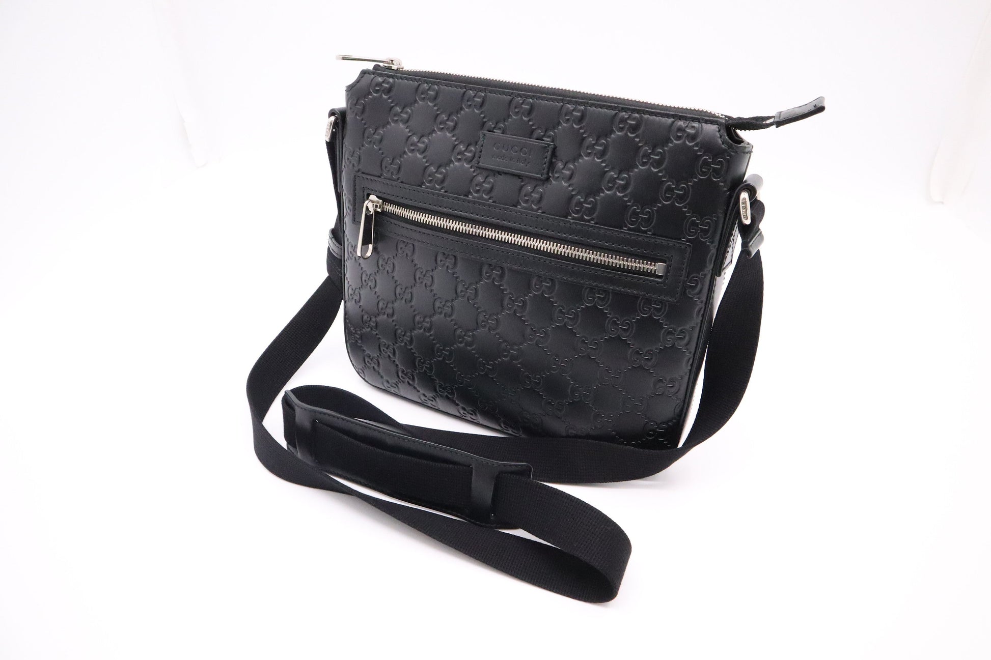 Gucci Guccissima Leather Black Crossbody Bag