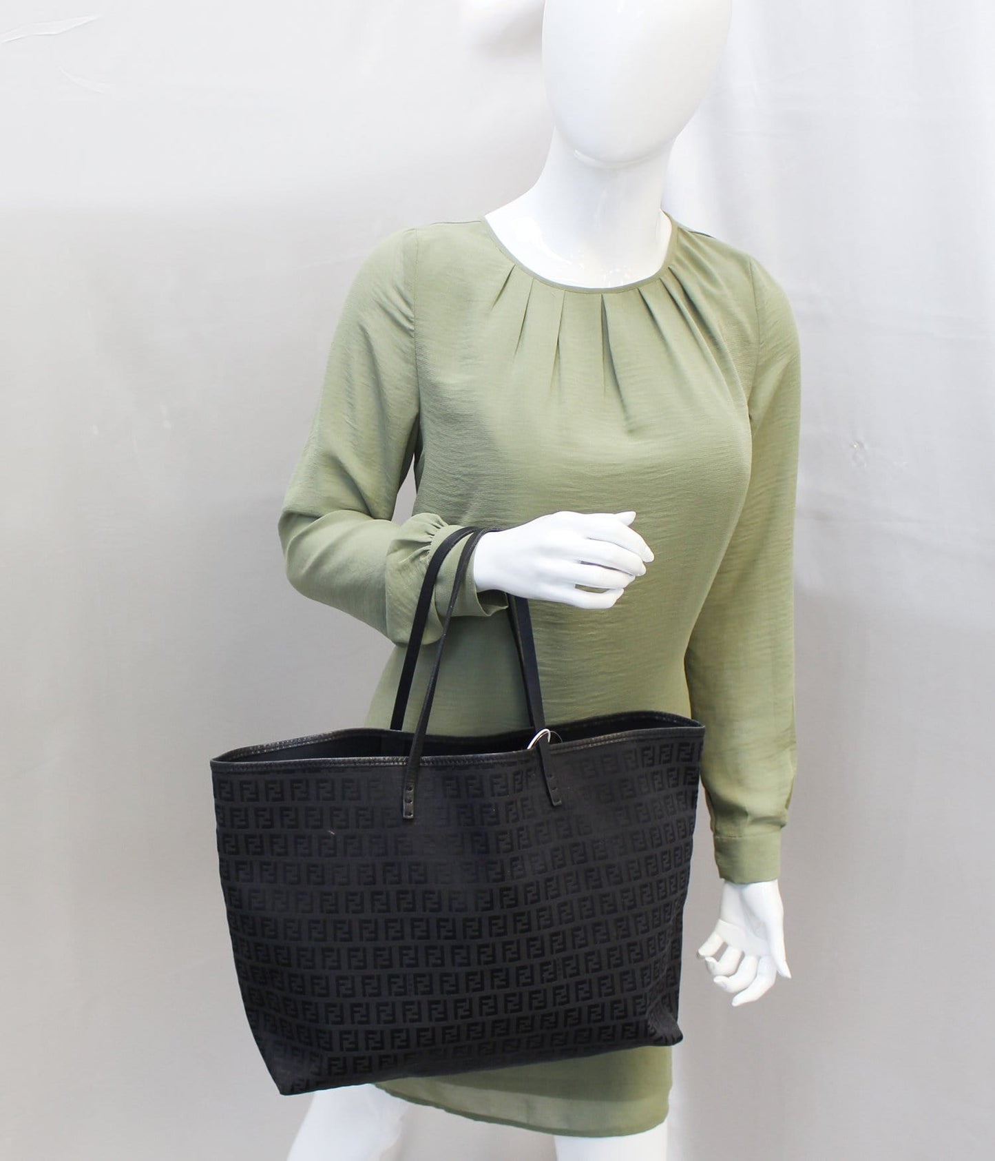 Fendi Zucca Pattern Tote Bag With Pouch Monogram