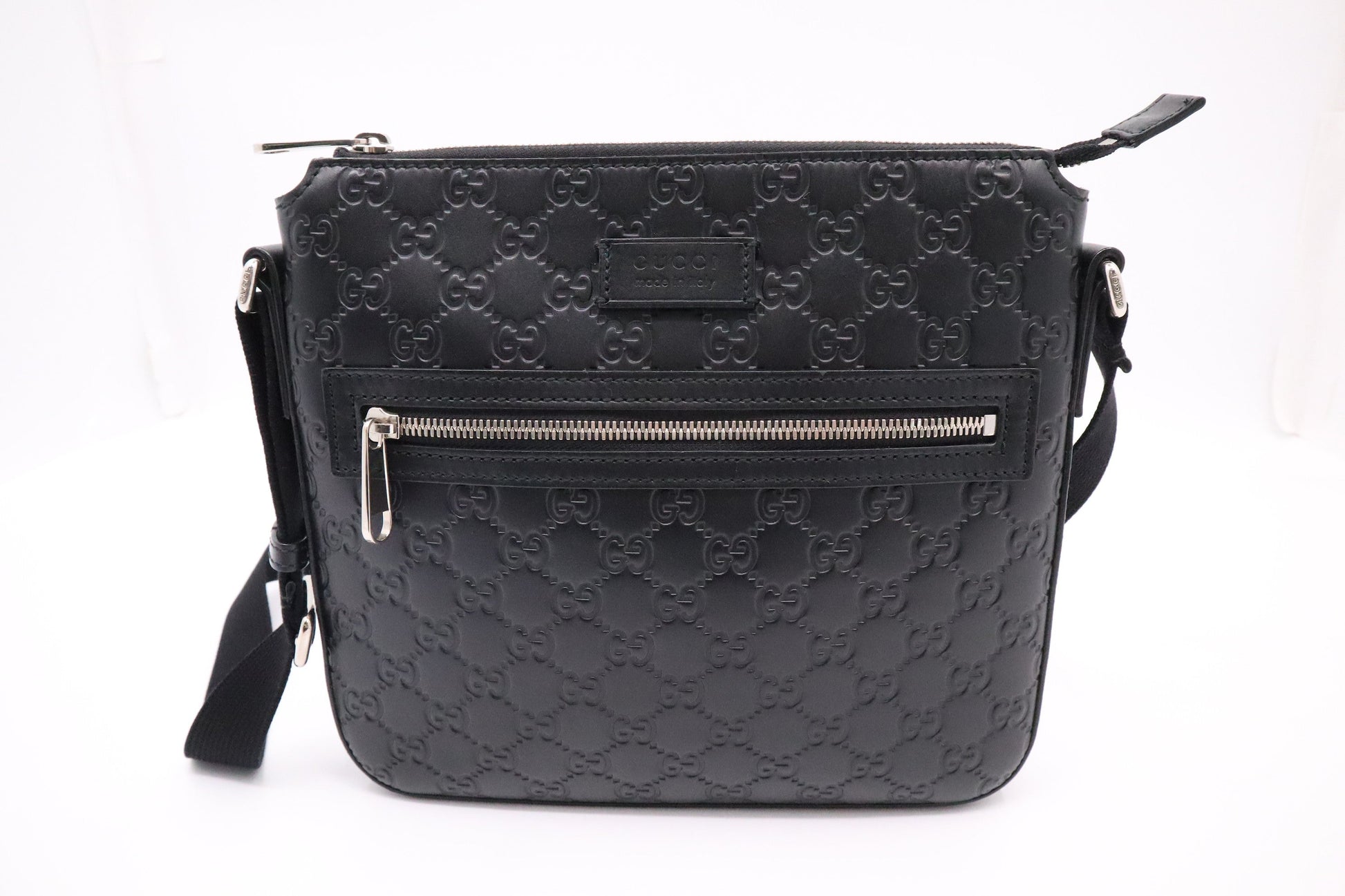 Gucci Guccissima Leather Black Crossbody Bag