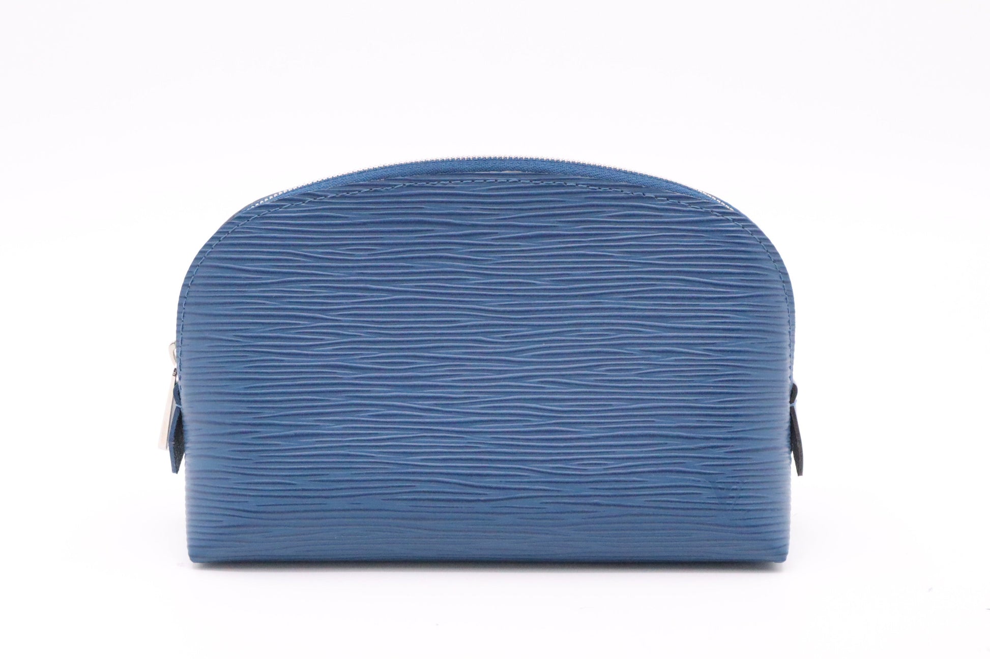 Louis Vuitton Pochette Cosmetique Epi Leather Blue Clutch Bag
