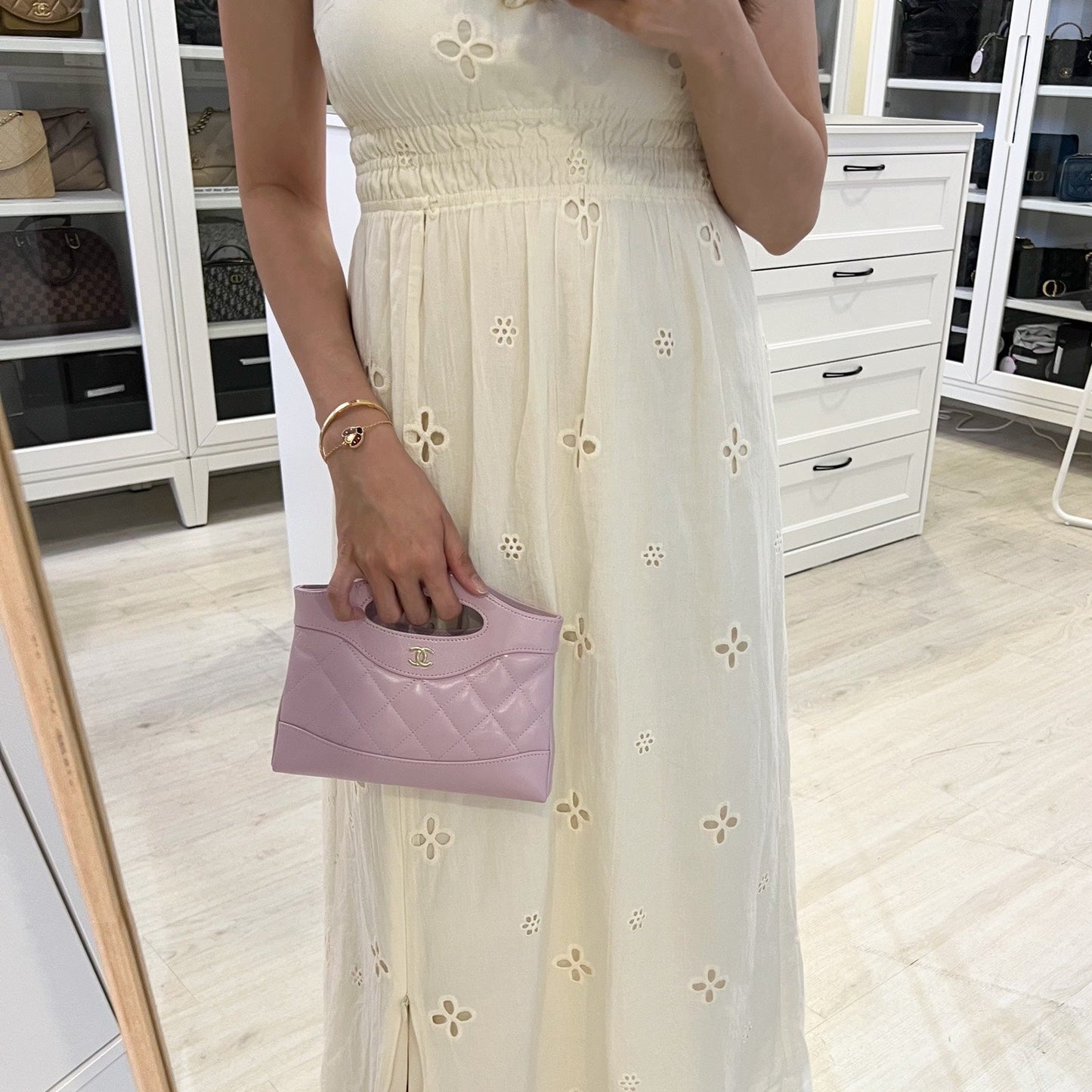 Chanel 31 Nano Shopping Bag in Lilac Shiny Calfskin and Lghw ( )