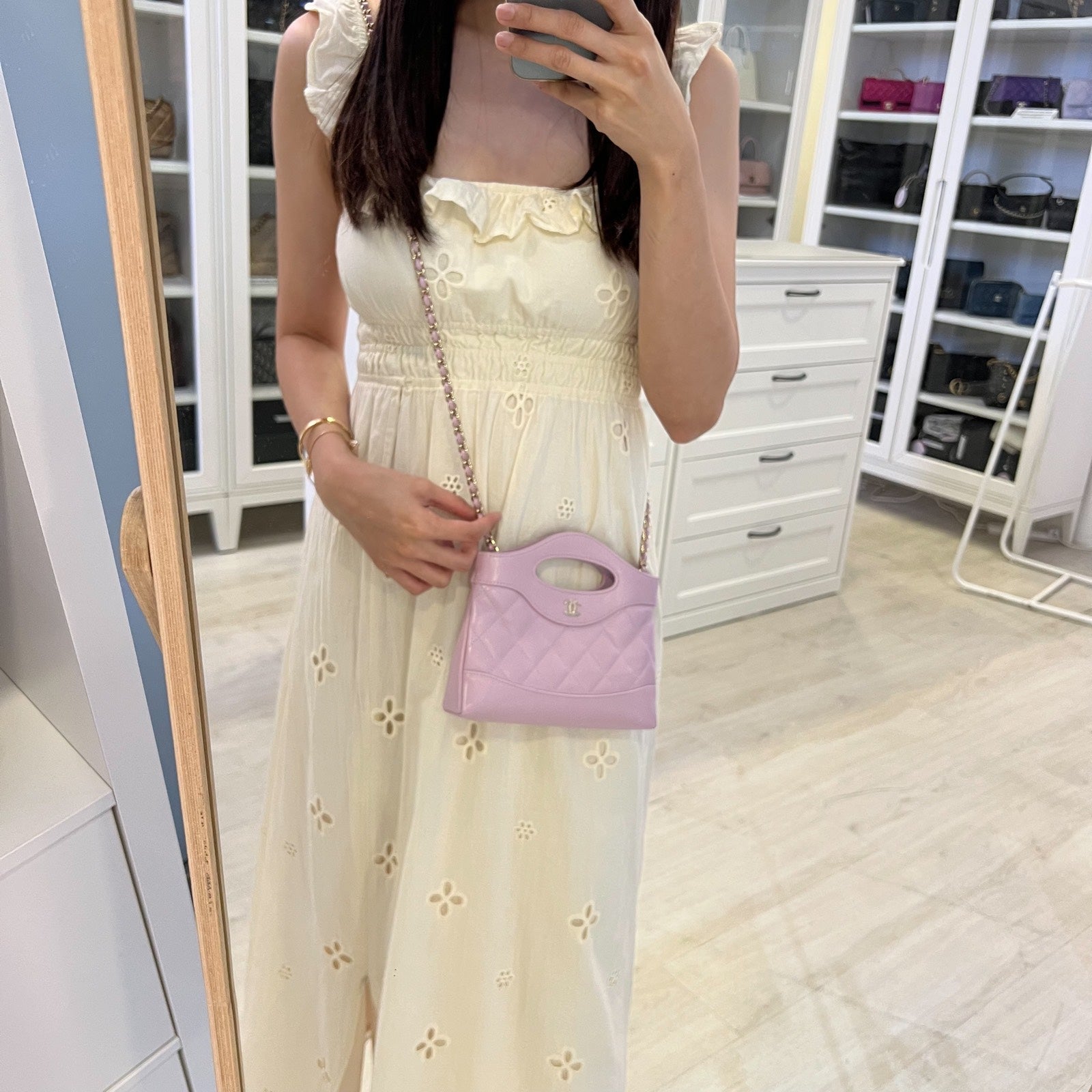 Chanel 31 Nano Shopping Bag in Lilac Shiny Calfskin and Lghw ( )