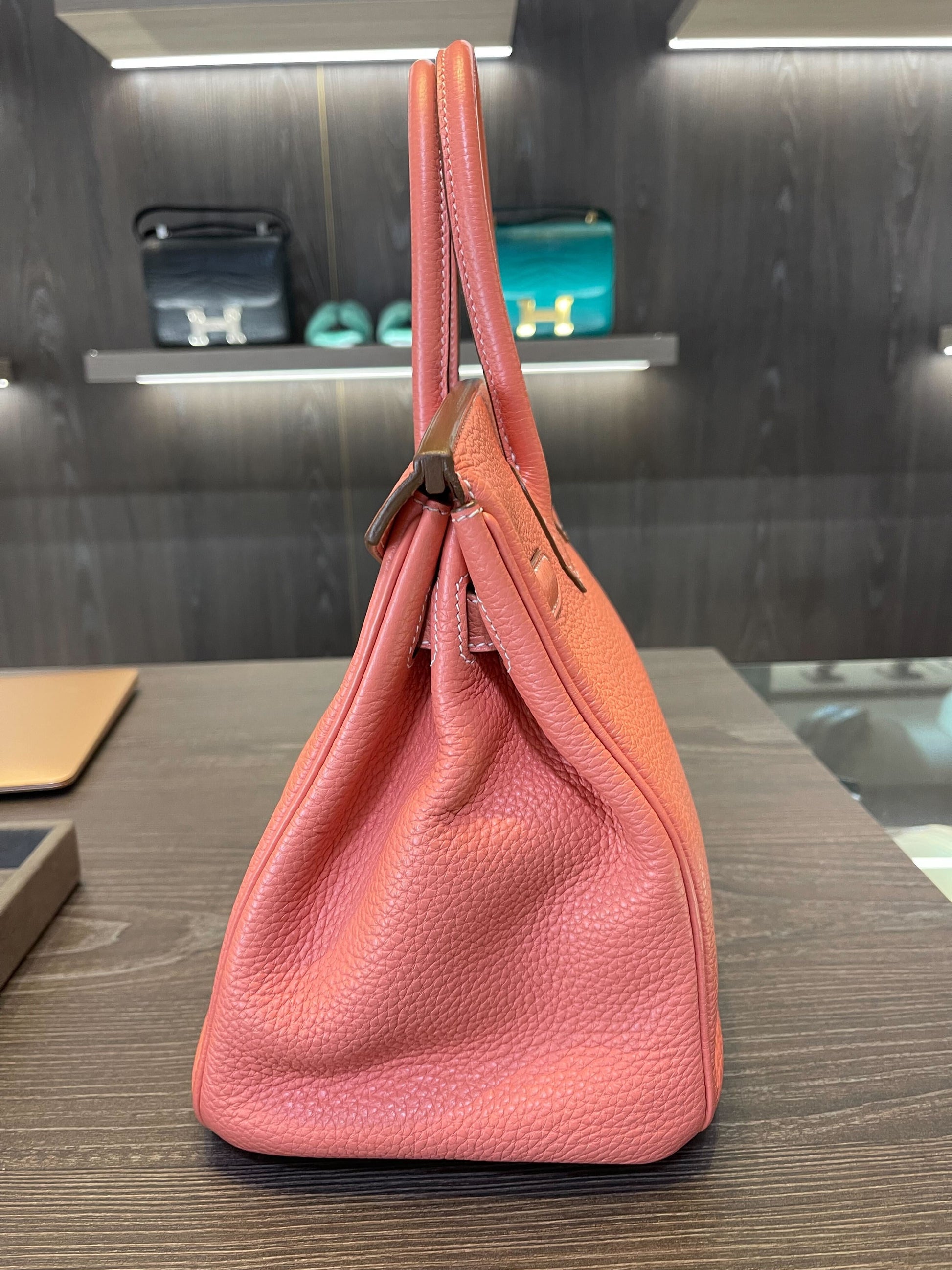 Gucci Hermes Birkin Crevette Togo Palladium Hardware Handbag Travel Bag