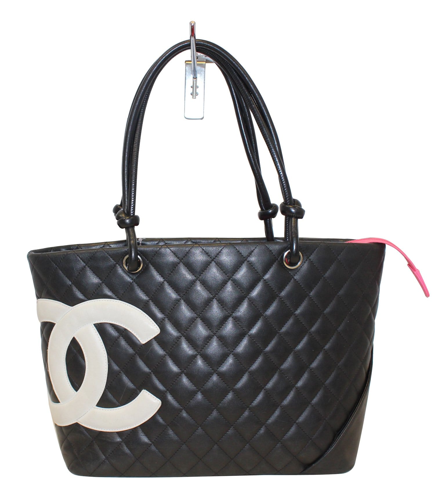 Chanel Quilted Cambon Leather Black Travel Bag