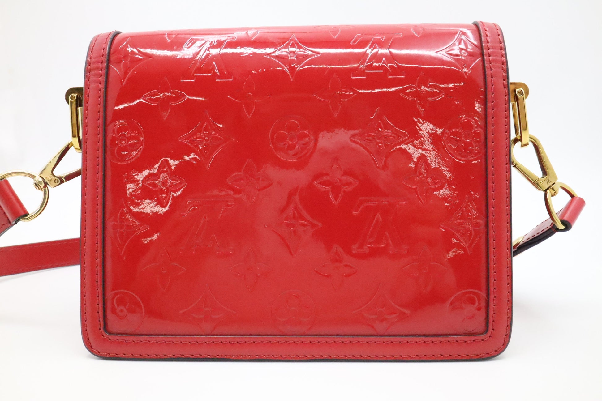 Louis Vuitton Dauphine Vernis Leather Red Mini Bag