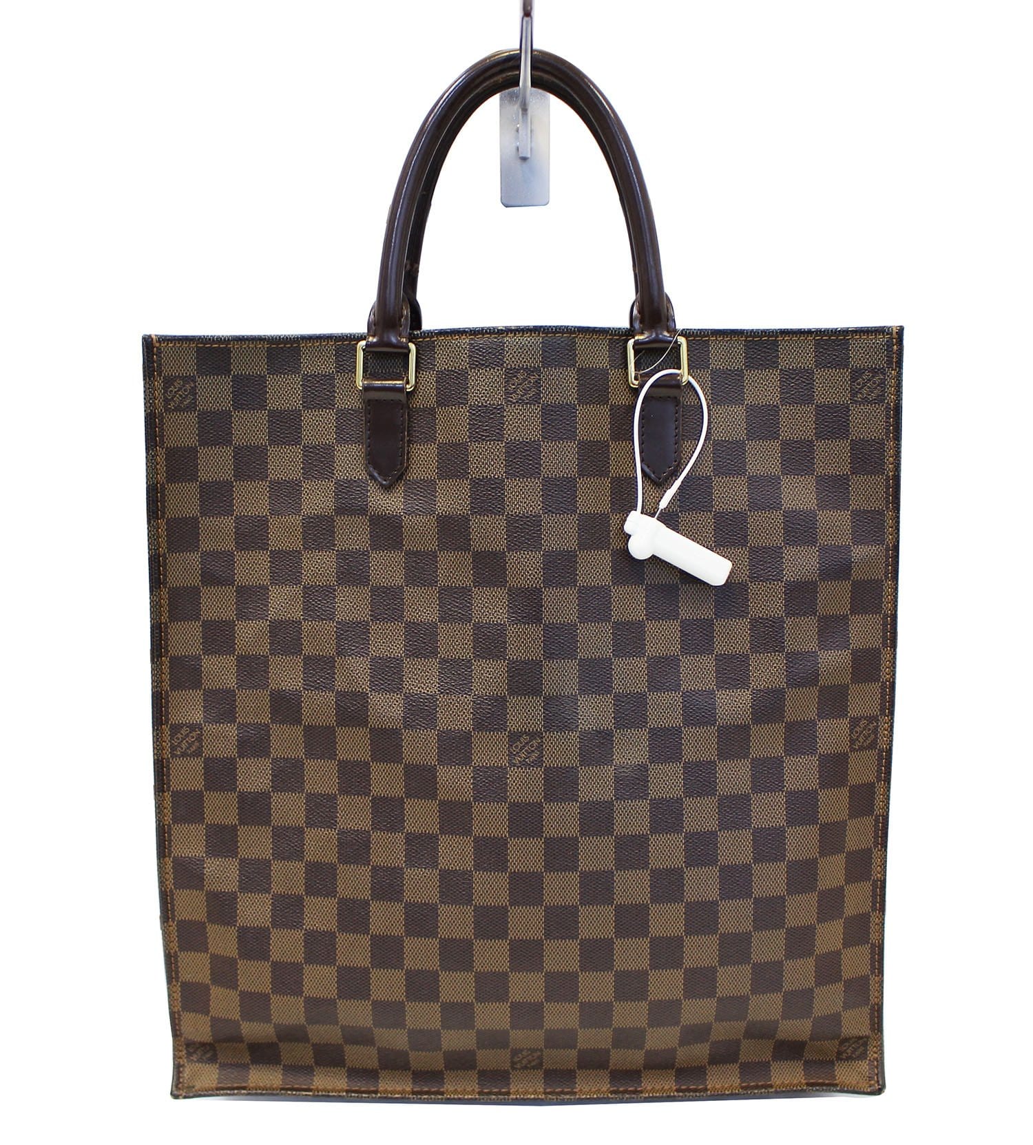 Louis Damier Ebene Sac Plat Satchel Handbag Travel Bag