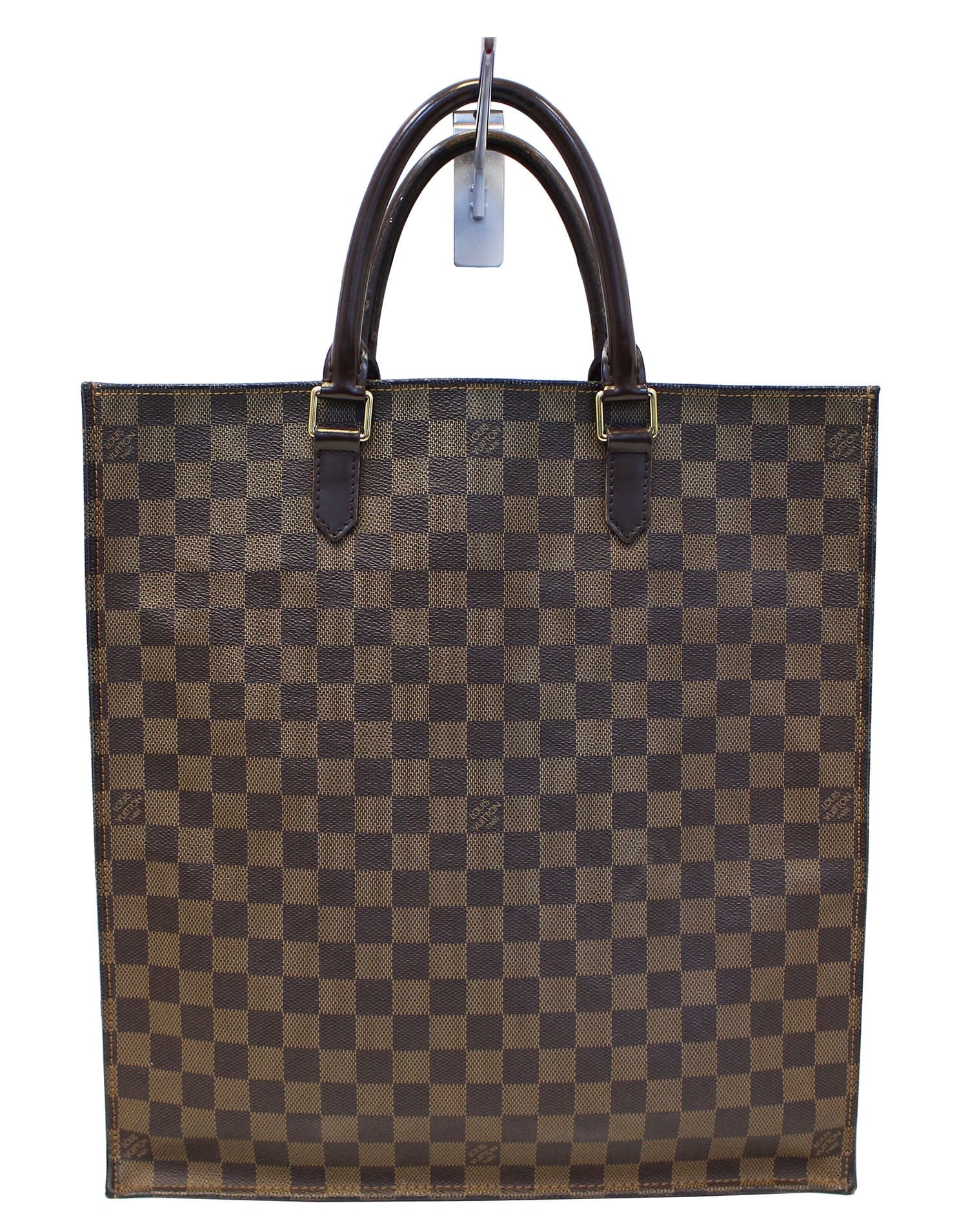 Louis Damier Ebene Sac Plat Satchel Handbag Travel Bag