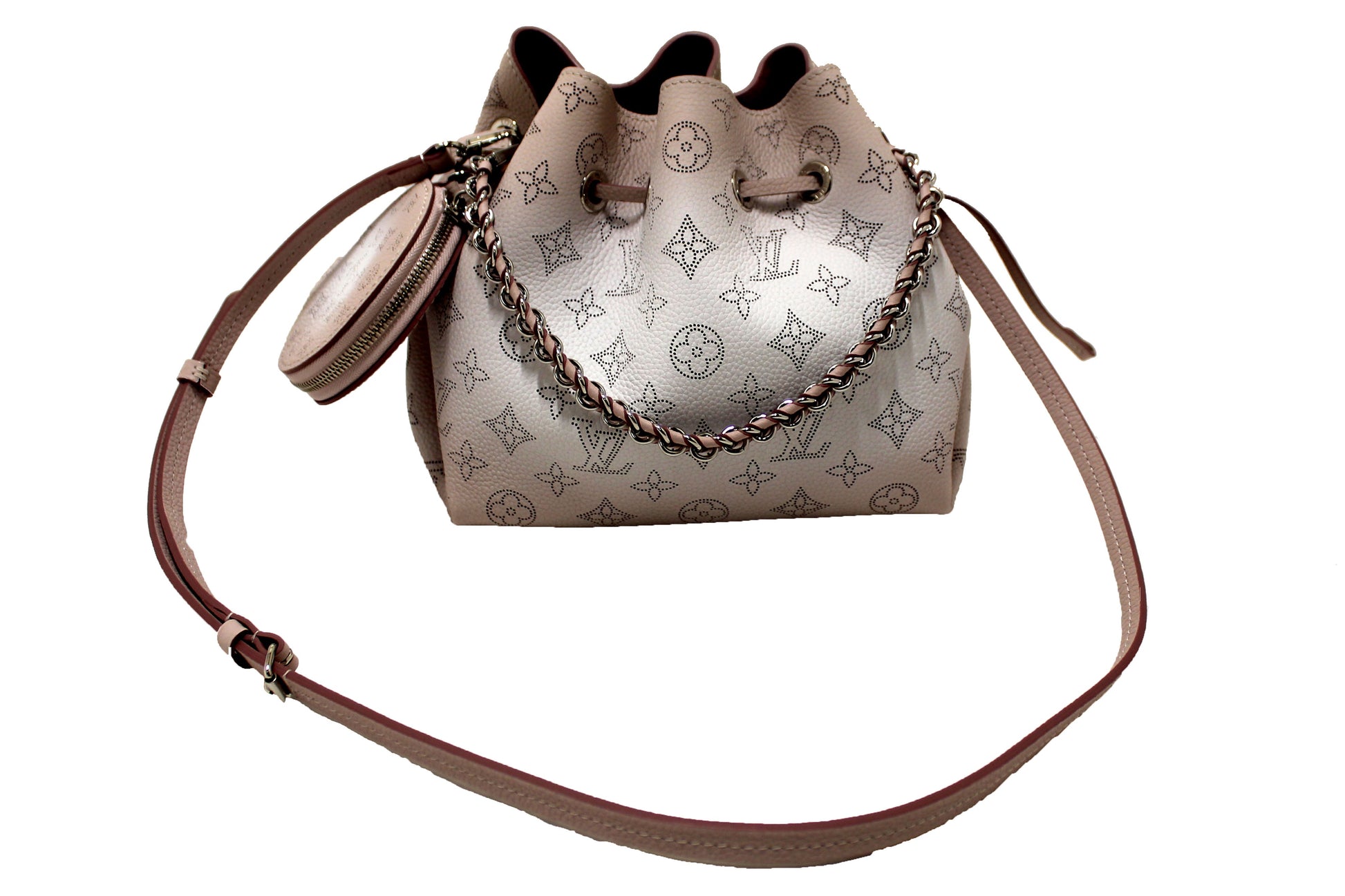 NEW Louis Vuitton Pink/White Ombre Monogram Mahina Leather Bella Tote Bag